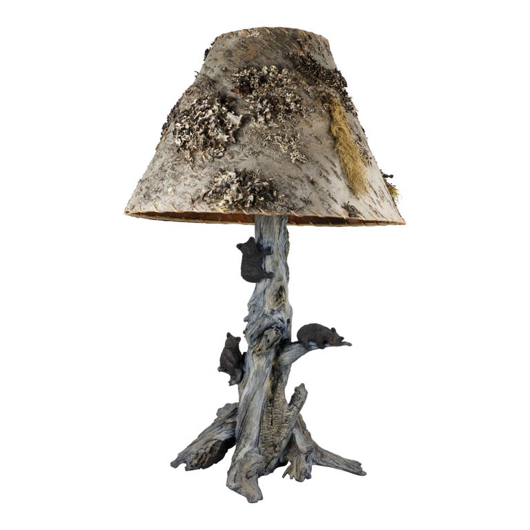 Bronze Bear Lamp By Paul Carrico For, Rustic Bear Floor Lamps