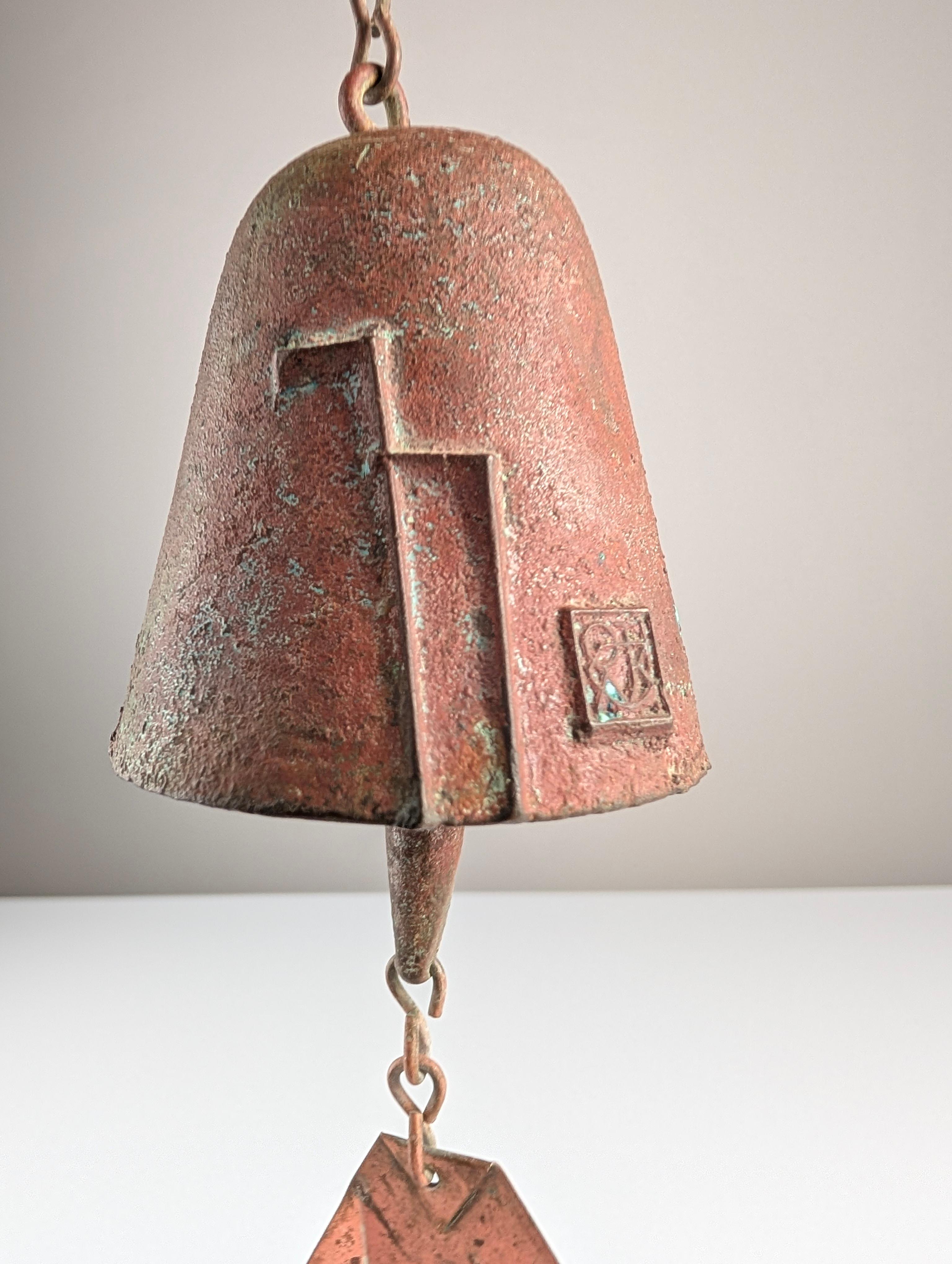 Campana in bronzo di Paolo Soleri per Arcosanti, firmata anni '60 In condizioni buone in vendita a Benalmadena, ES