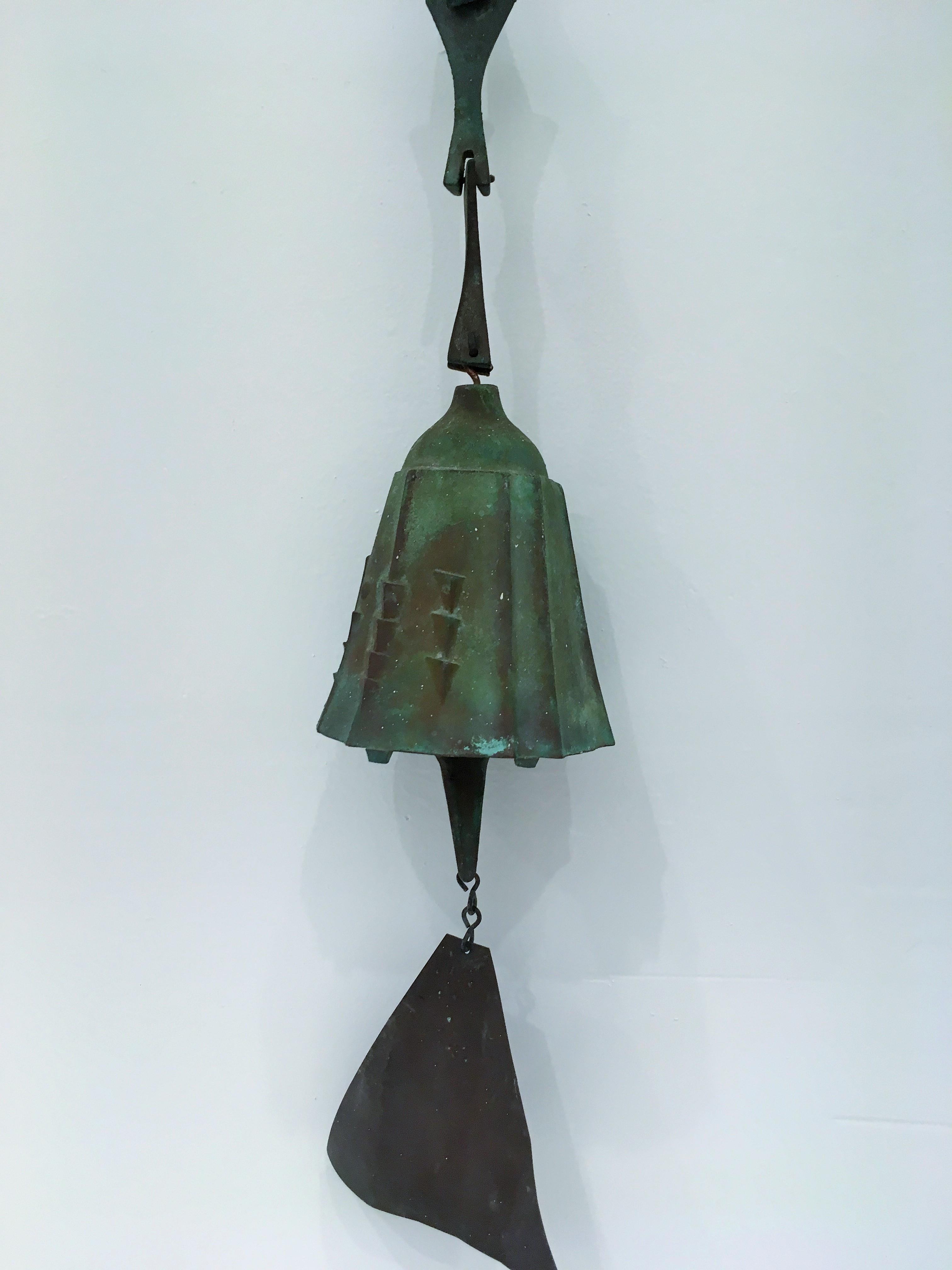 Mid-Century Modern Bronze Bell by Paolo Soleri