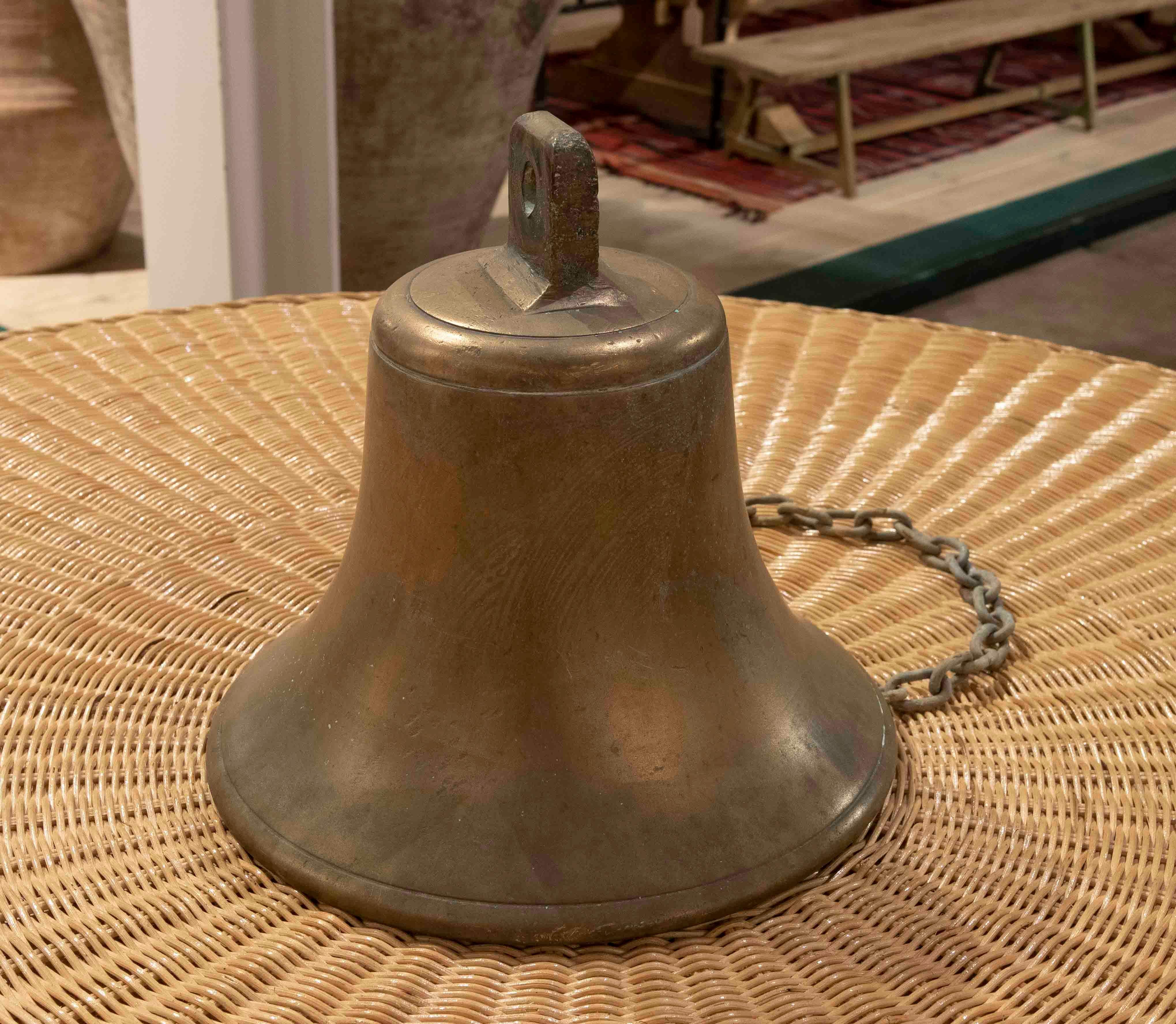 19th Century Bronze Bell with Name Inscribed 