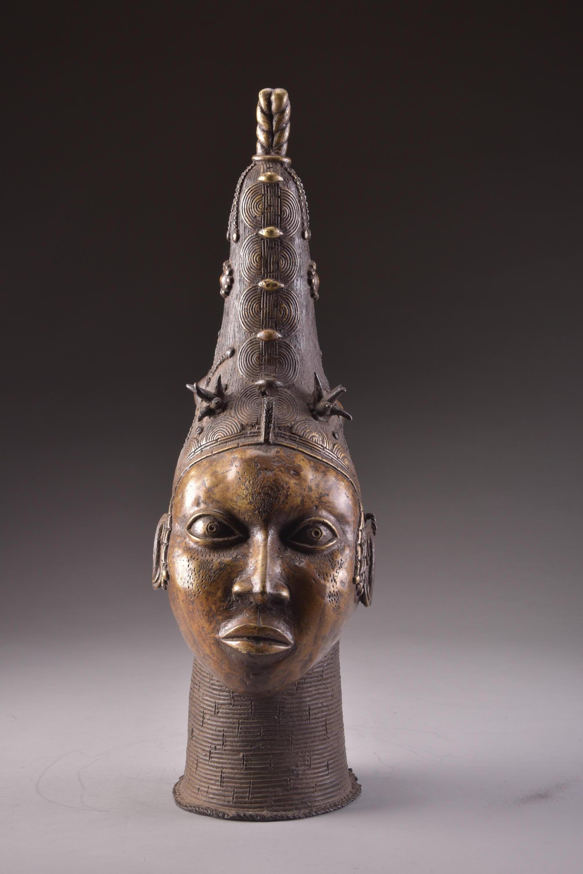 Tribal Bronze Benin Head