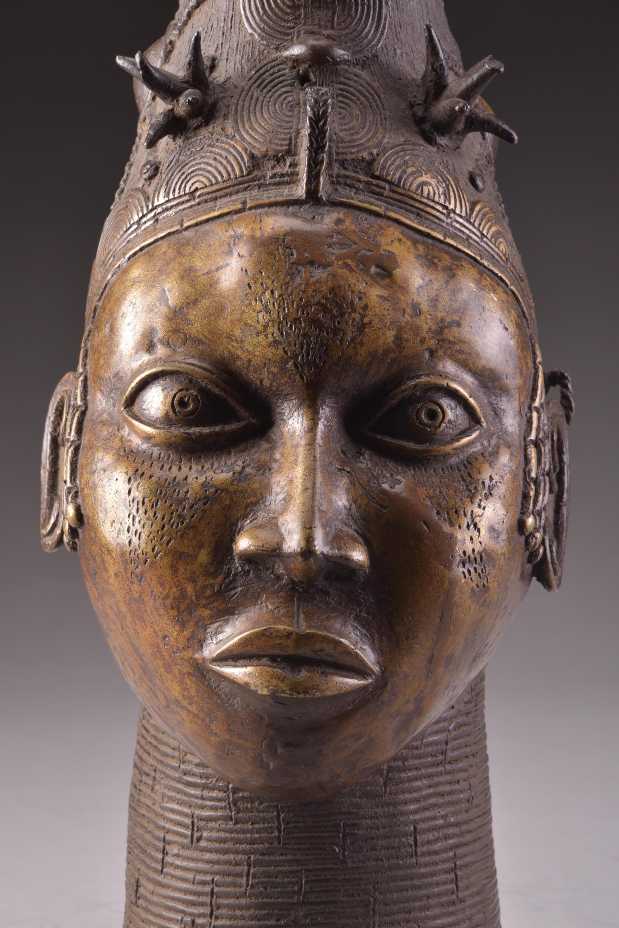 Beninese Bronze Benin Head