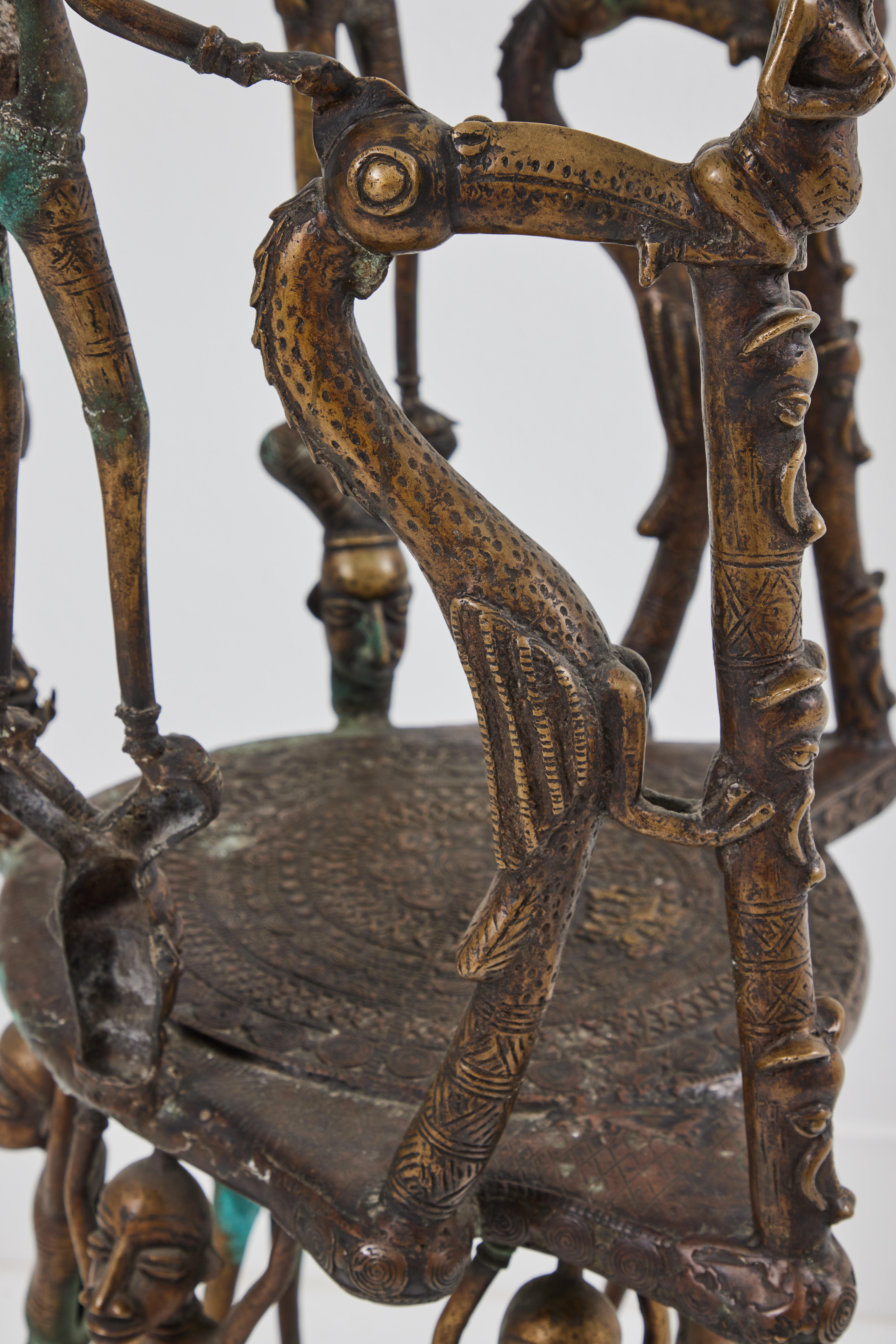 Bronze Benin Throne Chair 3