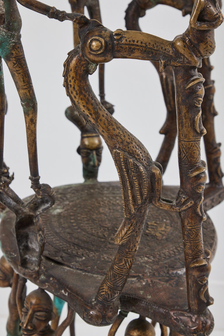 Bronze Benin Throne Chair For Sale at 1stDibs