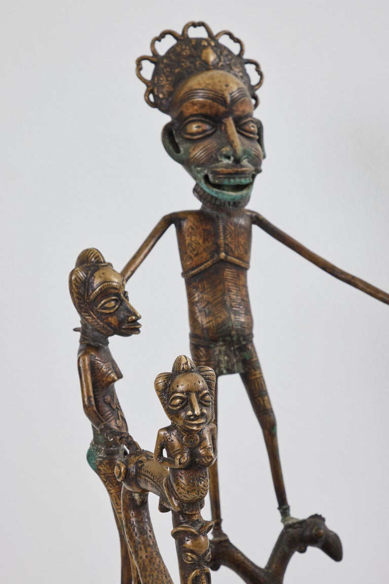 Bronze Benin Throne Chair For Sale at 1stDibs