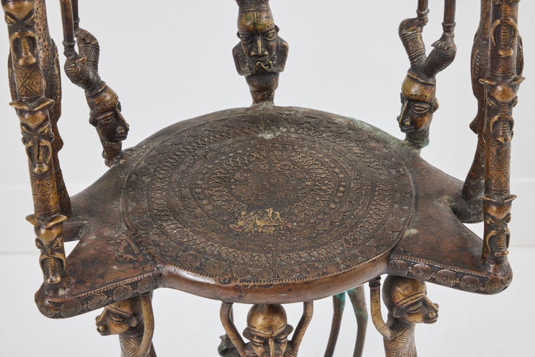 Bronze Benin Throne Chair For Sale at 1stDibs