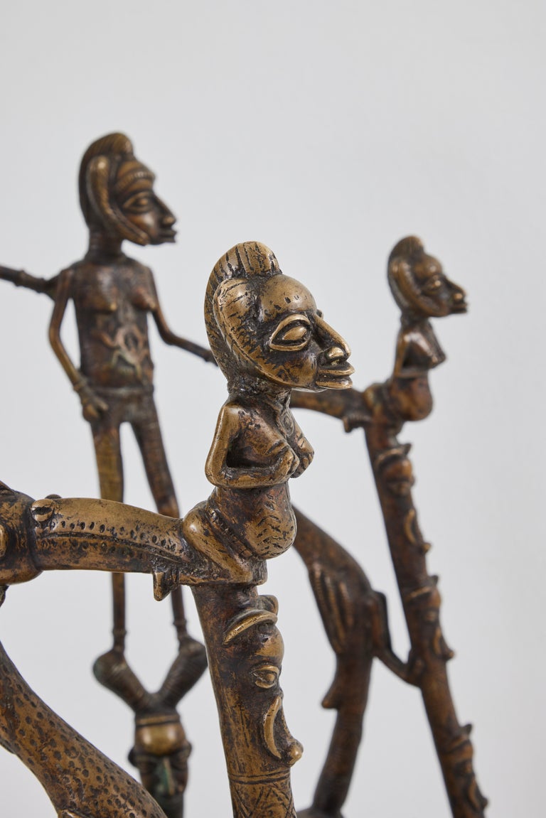 Bronze Benin Throne Chair For Sale at 1stDibs