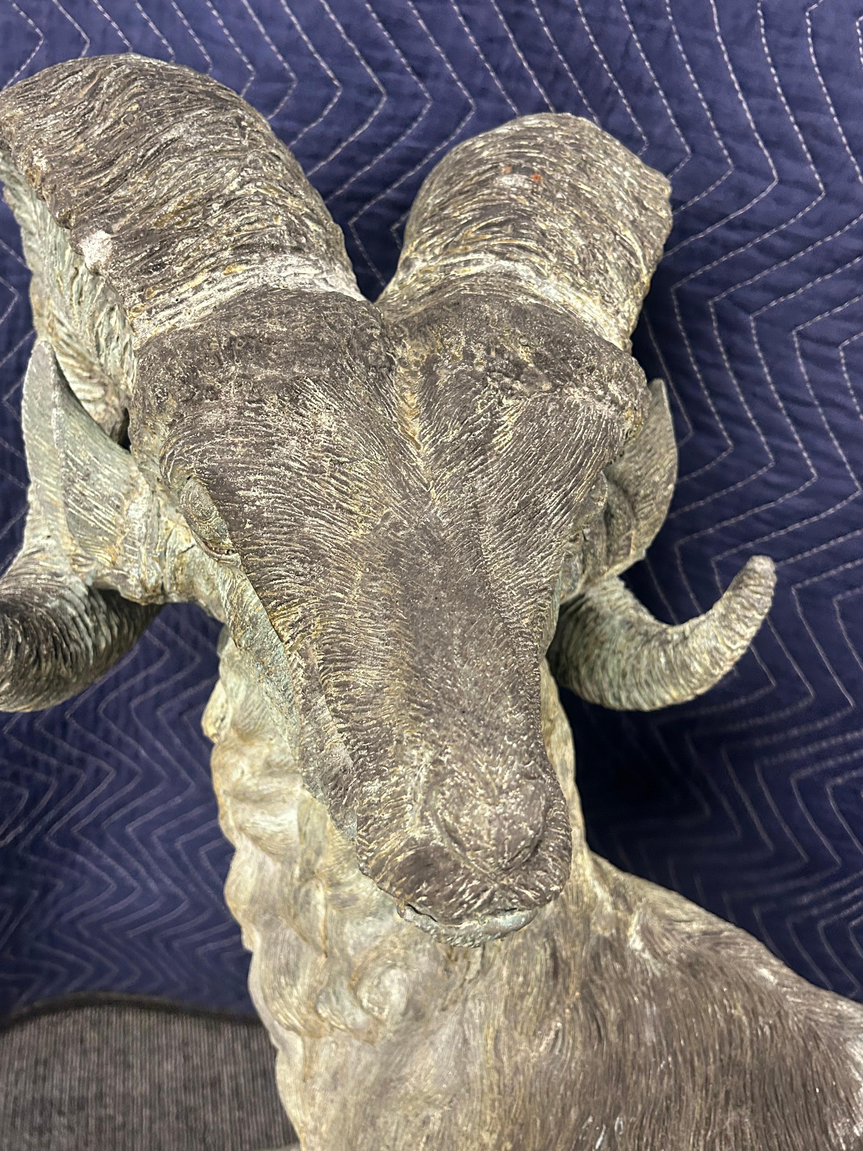 Bronze, bighorn, sheep . Life-size. For Sale 4