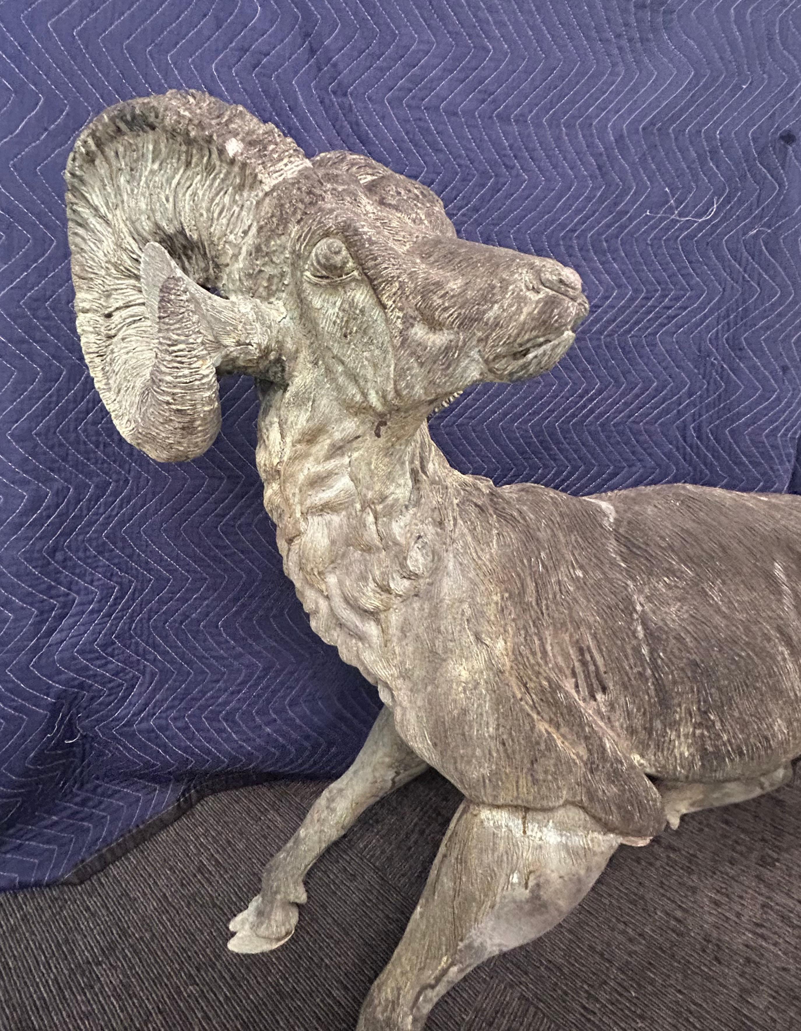 Bronze, bighorn, sheep . Life-size. For Sale 5