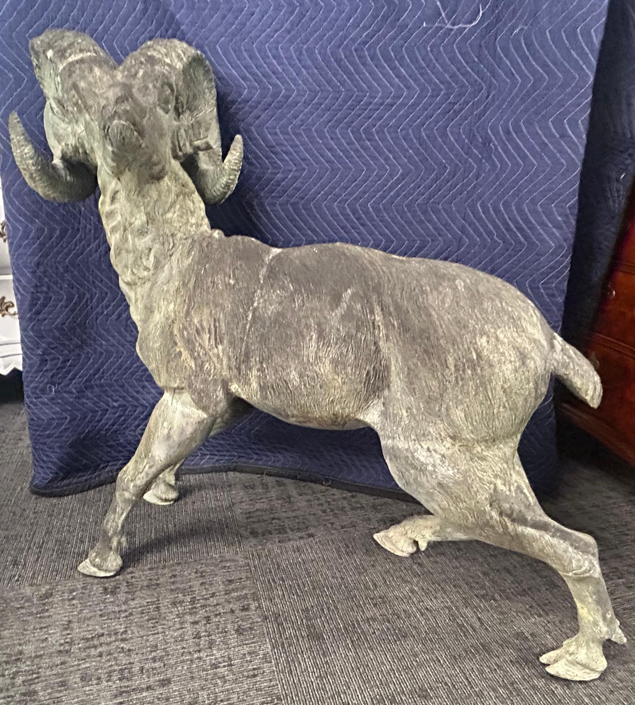 Bronze, bighorn, sheep . Life-size. For Sale 6