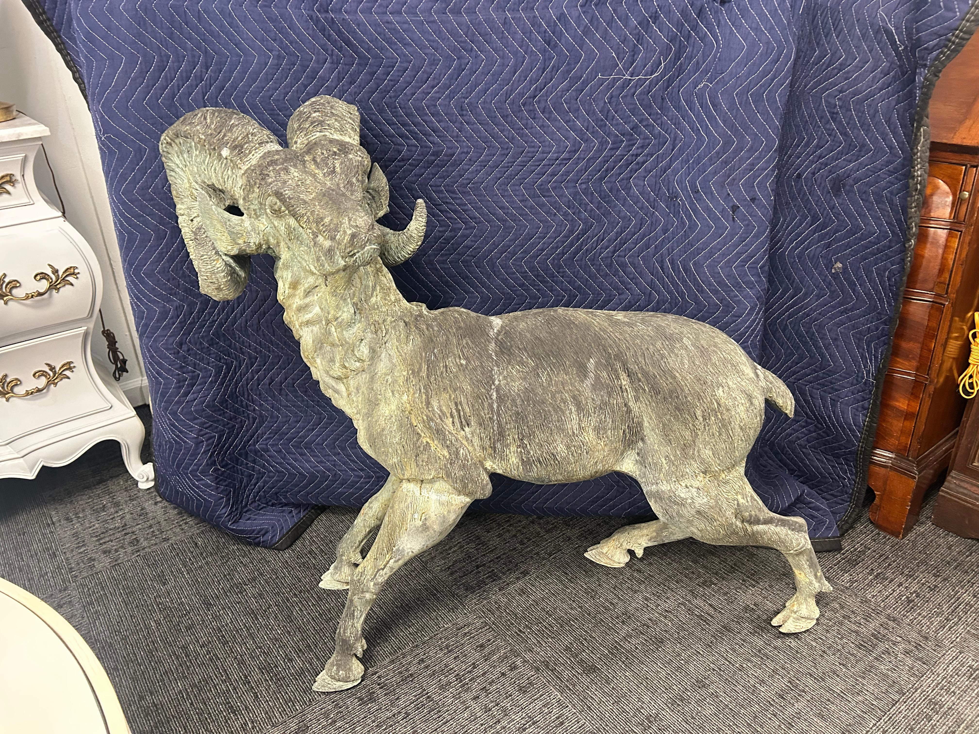 Bronze, bighorn, sheep . Life-size. For Sale 8