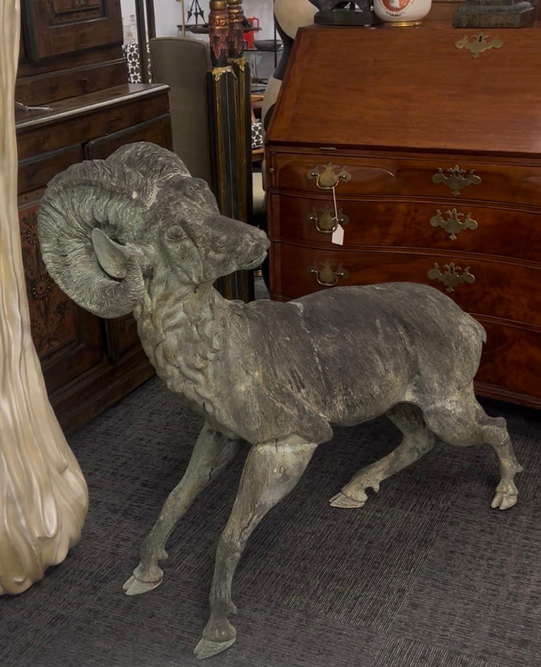 Cast Bronze, bighorn, sheep . Life-size. For Sale