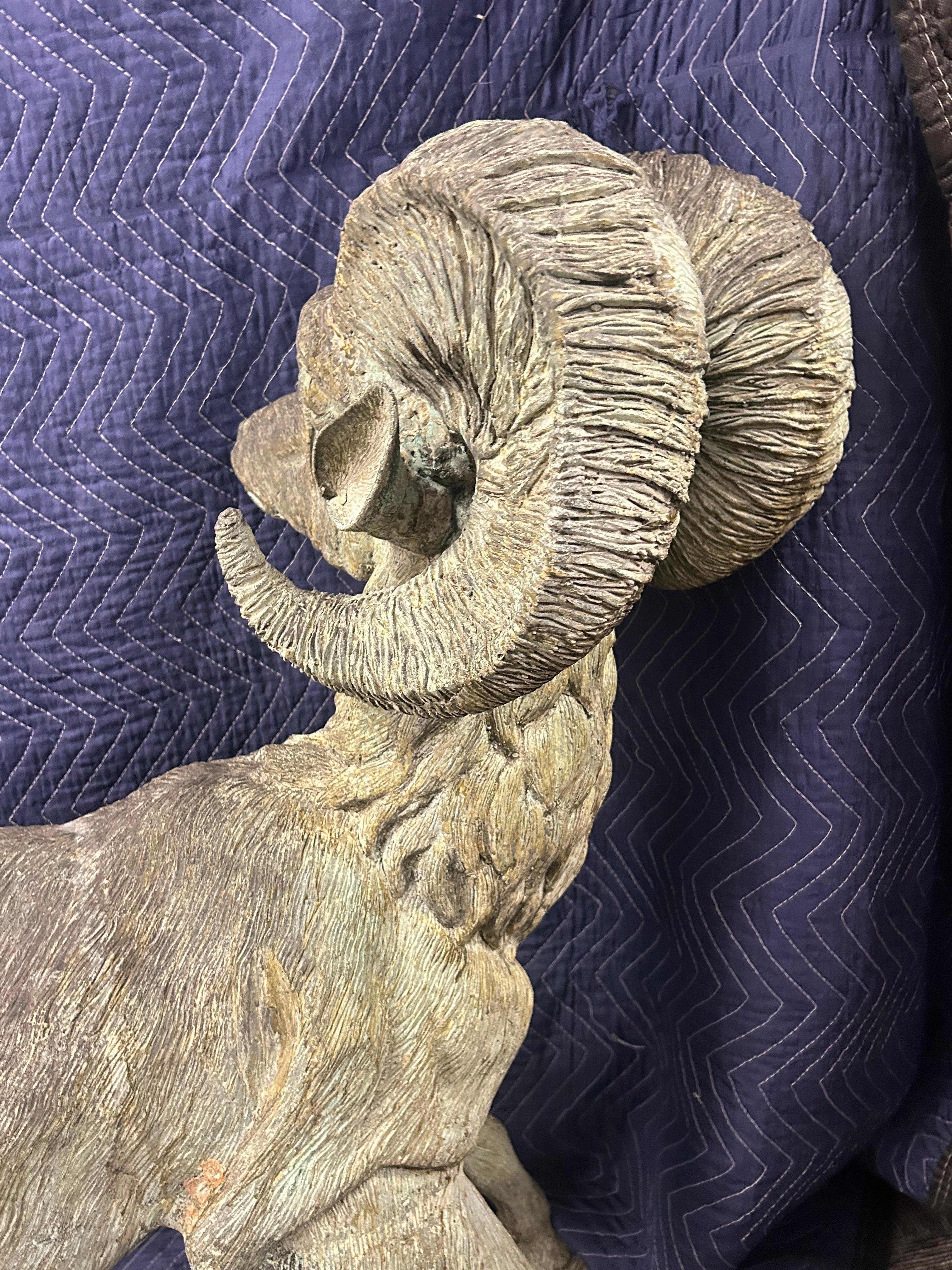 Bronze, bighorn, sheep . Life-size. For Sale 2