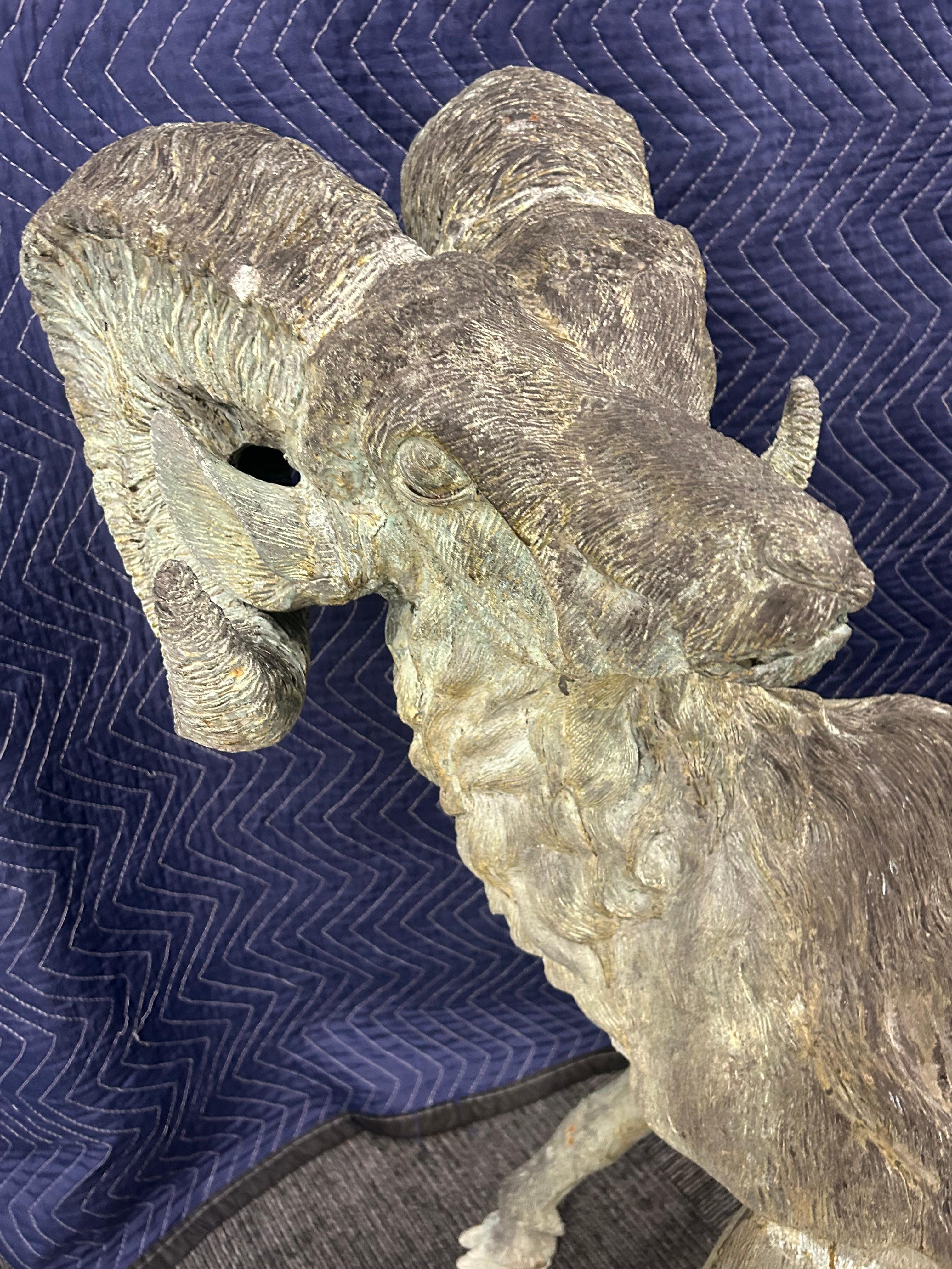 Bronze, bighorn, sheep . Life-size. For Sale 3