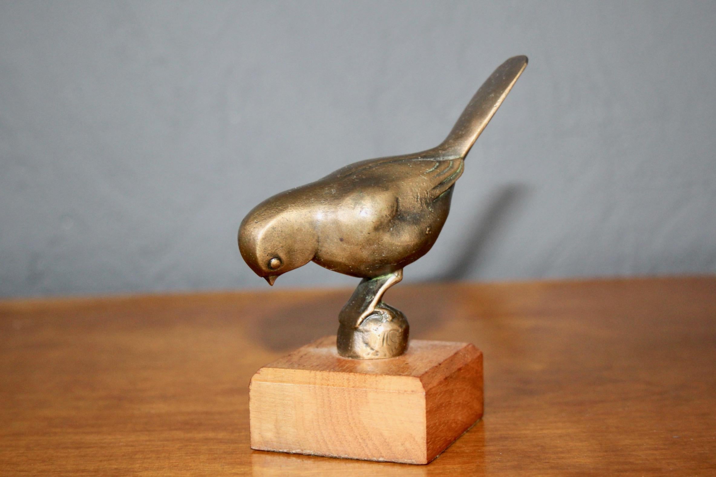 Bronze Bird Art Deco Sculpture In Good Condition In grand Lancy, CH