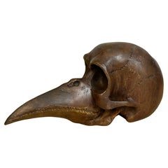 Bronze Bird-Beaked Skull Fantasy/ Memento Mori  Sculpture