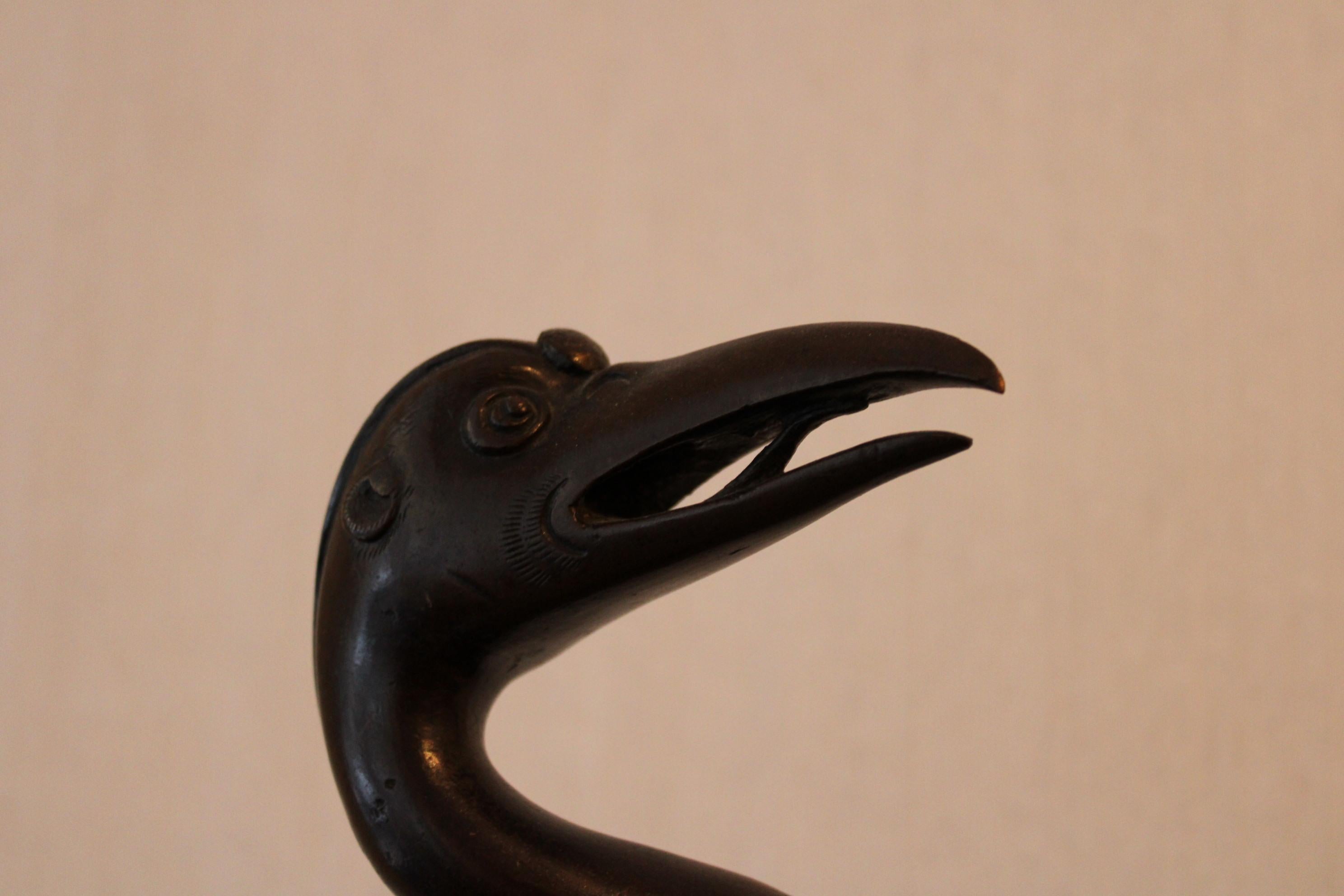 Bronze Bird Incense Burner, China, 19th Century In Good Condition For Sale In Paris, FR
