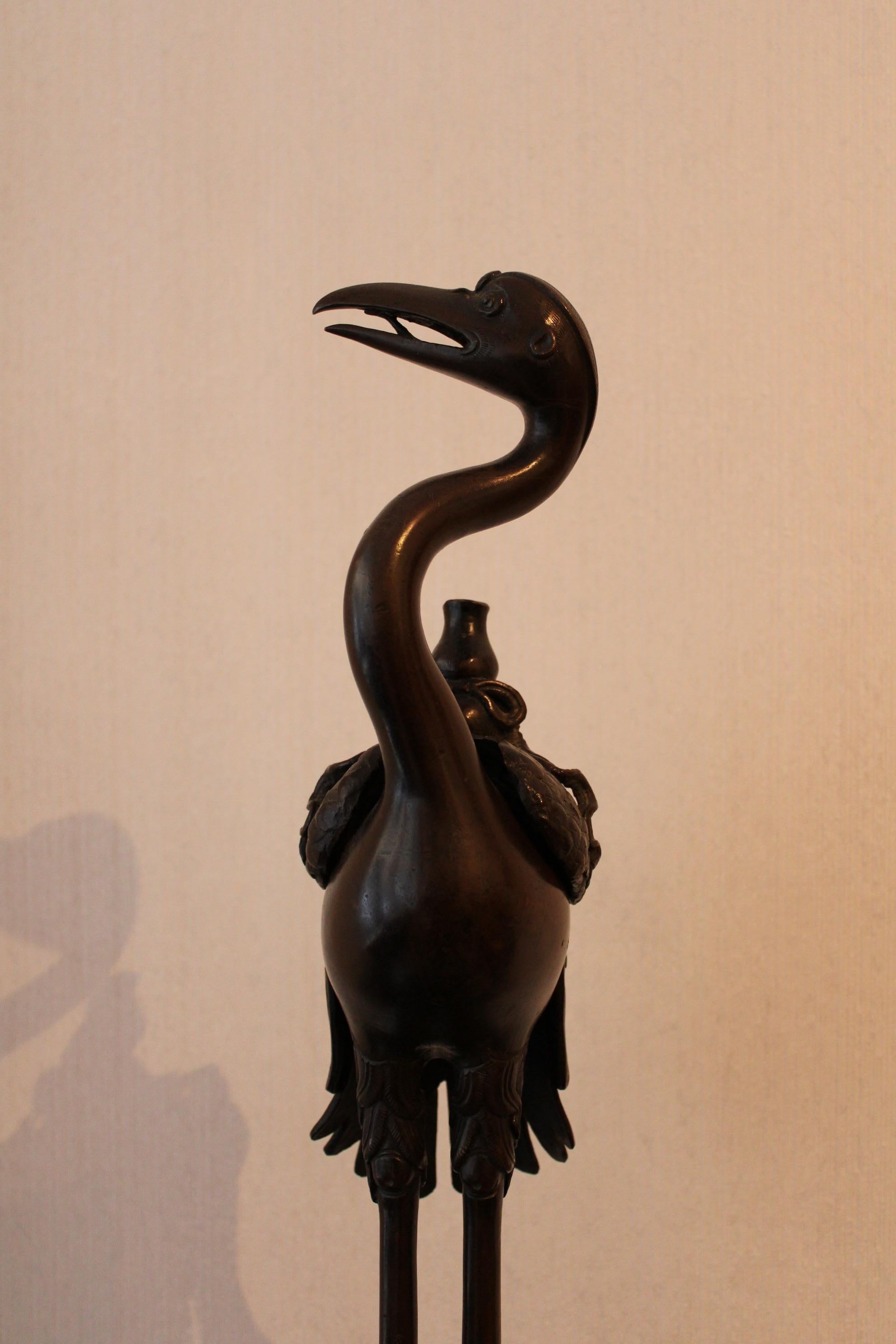 Bronze Bird Incense Burner, China, 19th Century For Sale 4