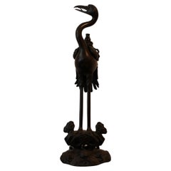 Antique Bronze Bird Incense Burner, China, 19th Century