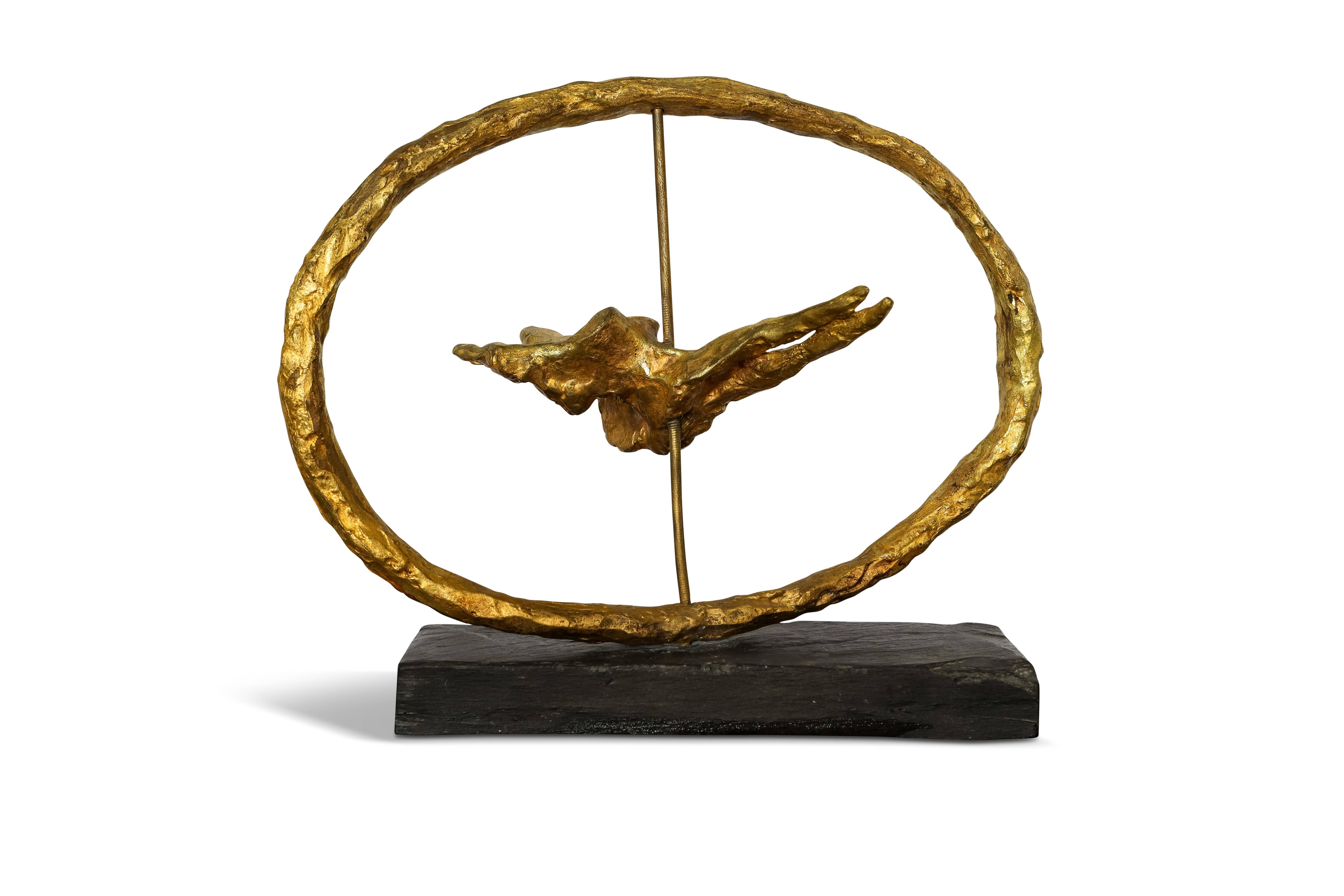 Bronze Bird Mobile Sculpture  by Gerard Koch In Good Condition For Sale In Jersey City, NJ