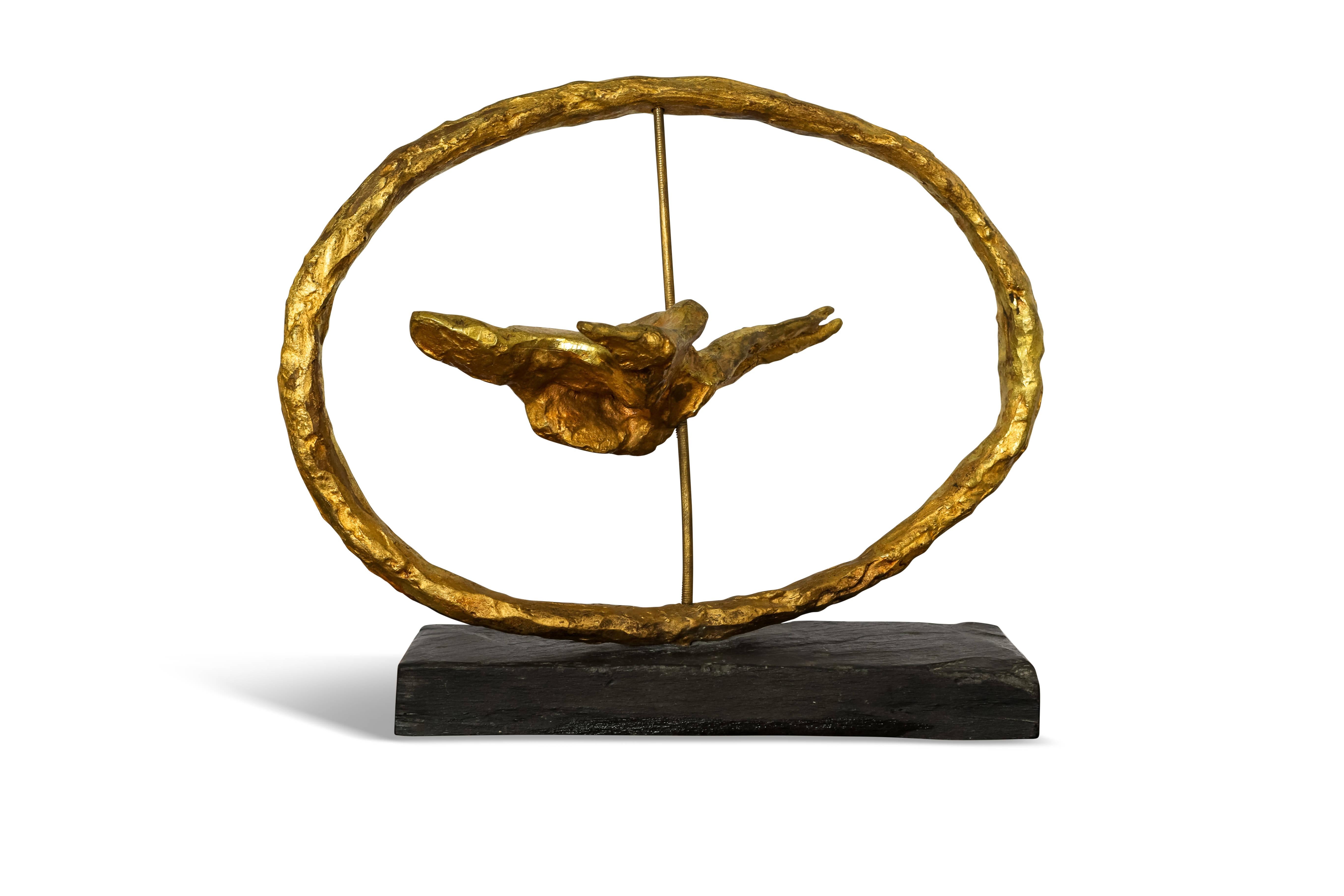 Mobile-Skulptur eines Vogels aus Bronze  von Gerard Koch im Angebot 1