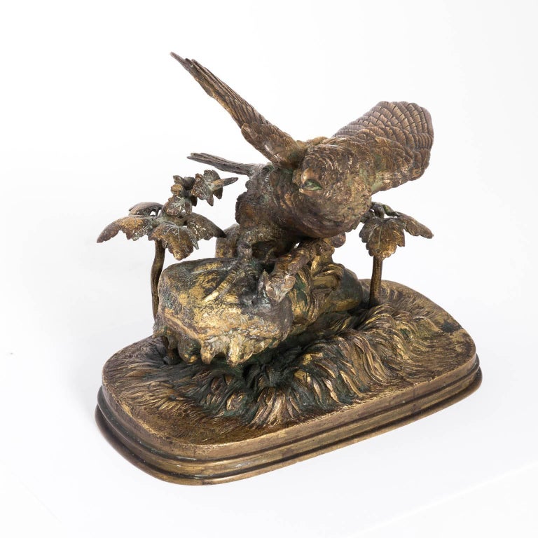 Bronze Bird Sculpture by Ferdinand Pautrot at 1stDibs