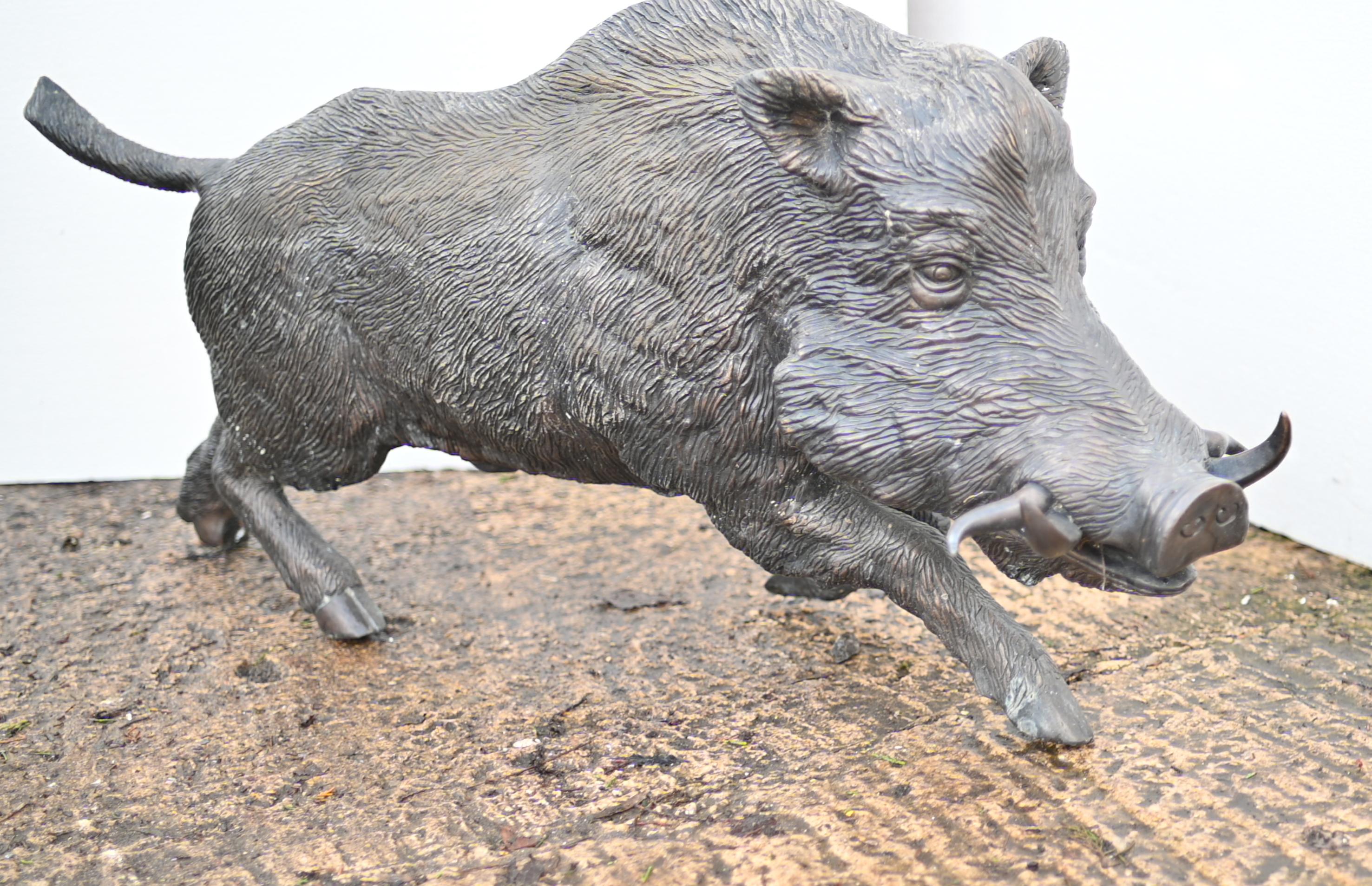 Bronze Boar Statue Celtic Hog Casting 4