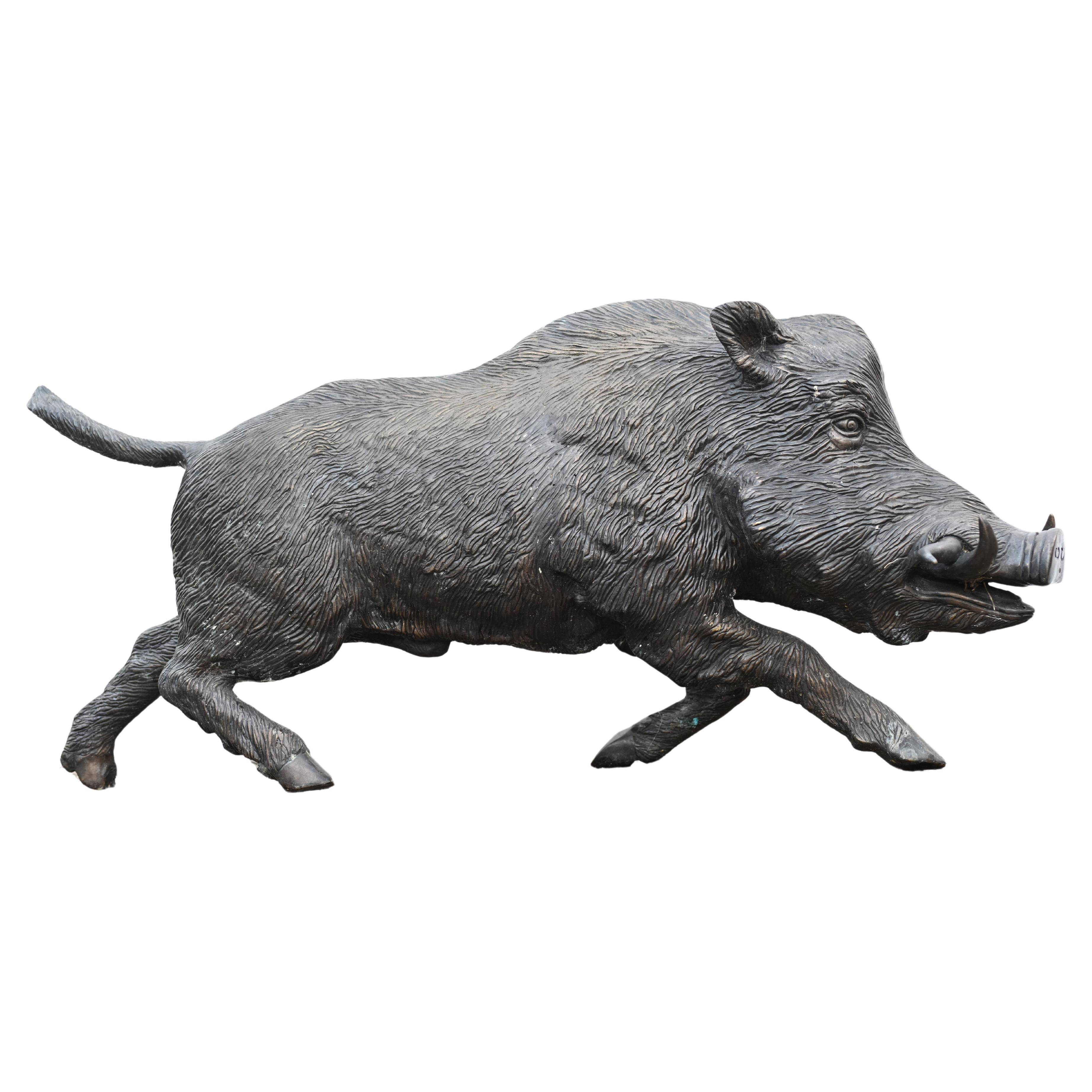 Bronze Boar Statue Celtic Hog Casting