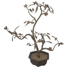 Bronze Bonsai Cherry Blossom Tree Sculpture