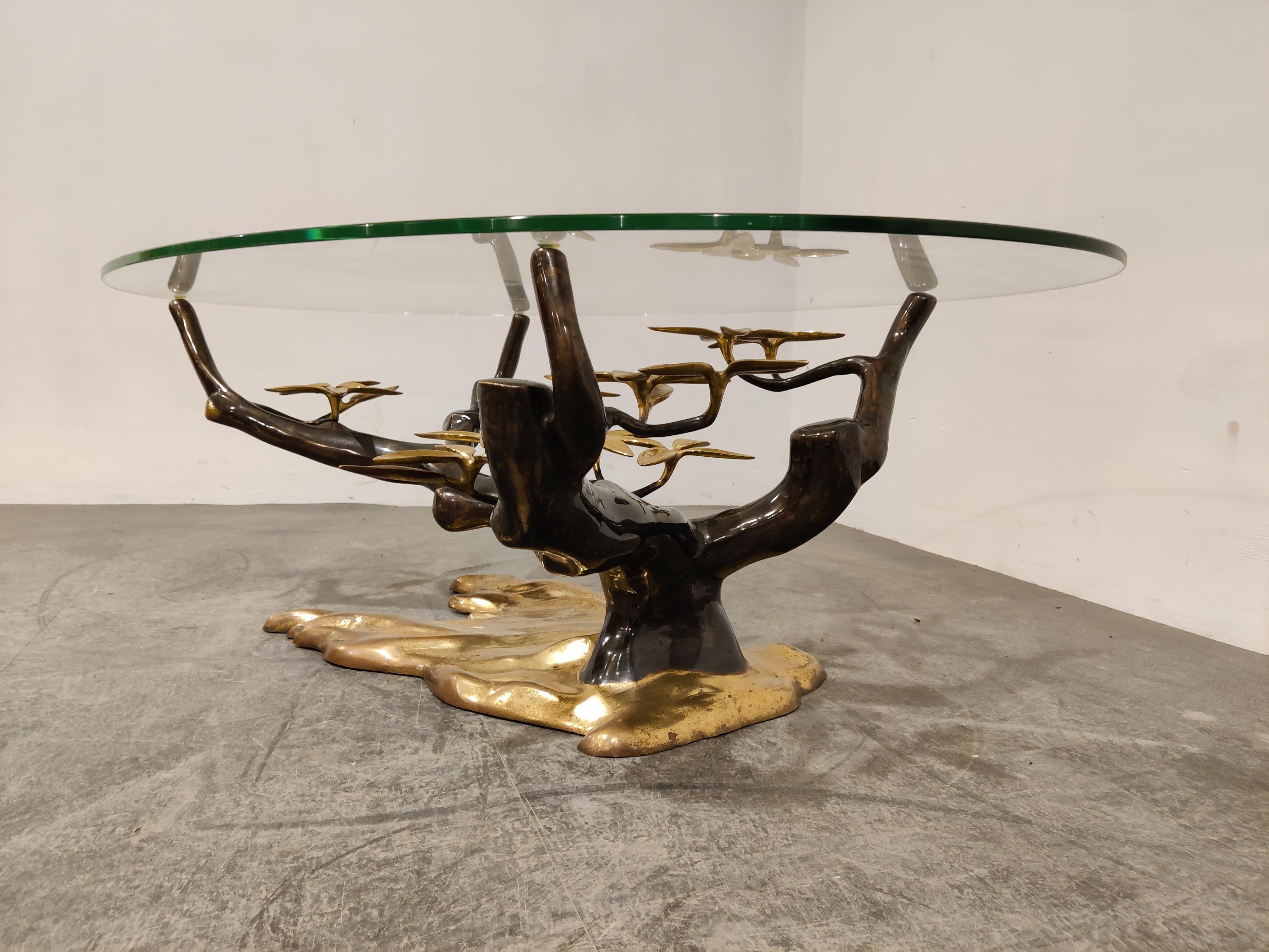 Bronze Bonsai Coffee Table by Willy Daro, 1970s In Good Condition In HEVERLEE, BE