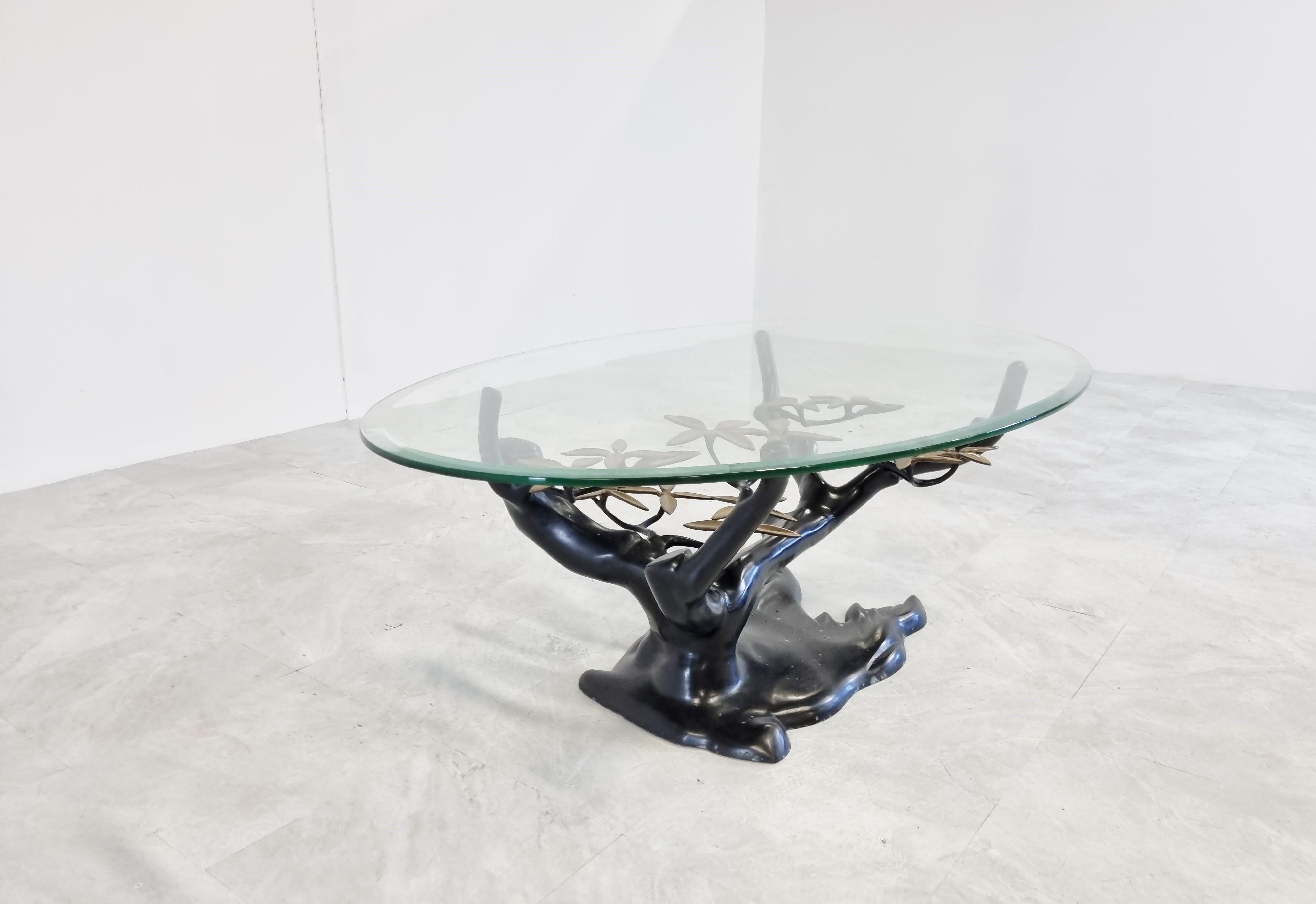 Bronze Bonsai Coffee Table by Willy Daro, 1970s 1