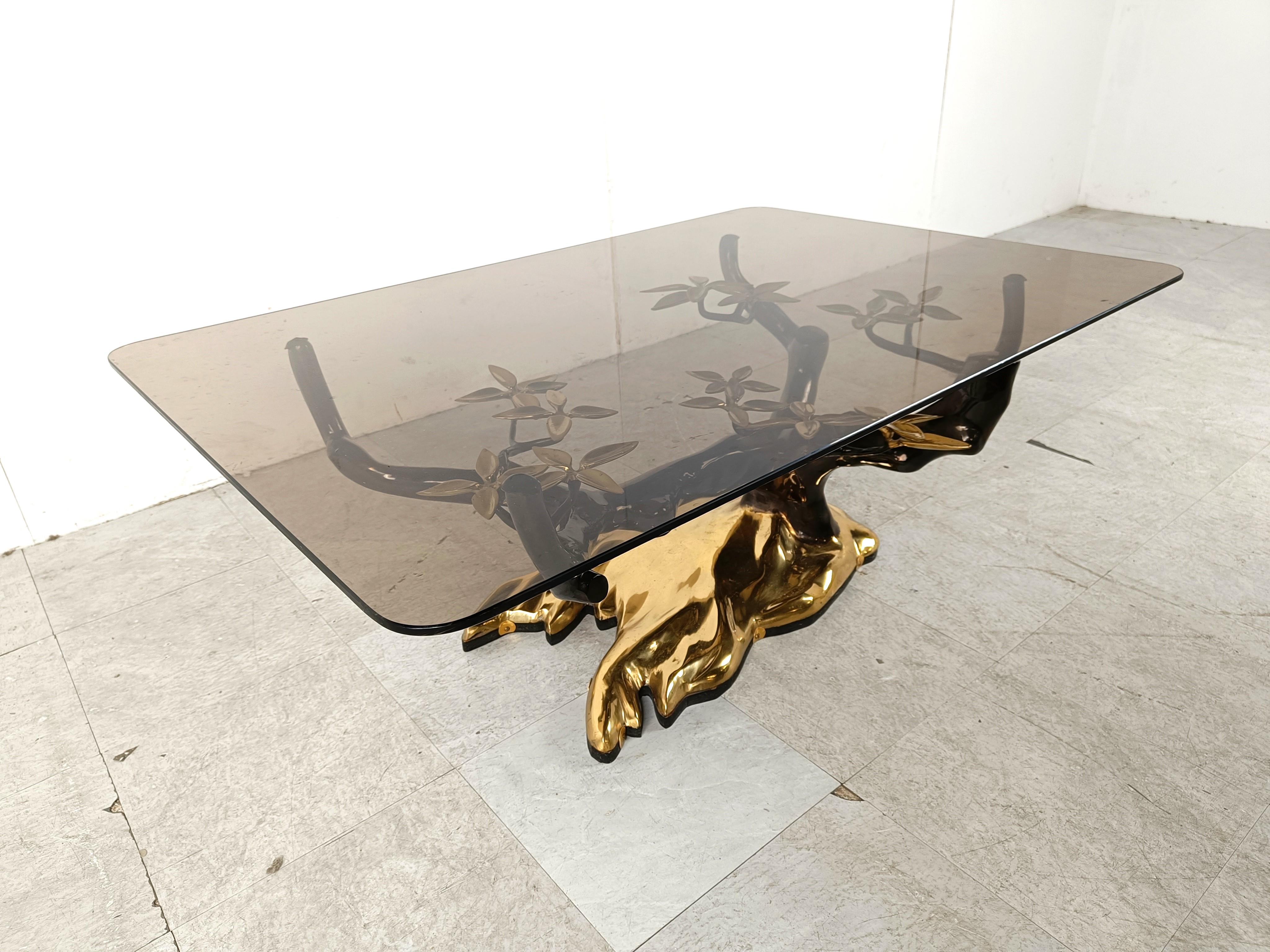 Bronze bonsai coffee table by Willy daro, 1970s 2