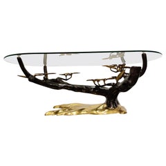 Bronze Bonsai Coffee Table by Willy Daro, 1970s