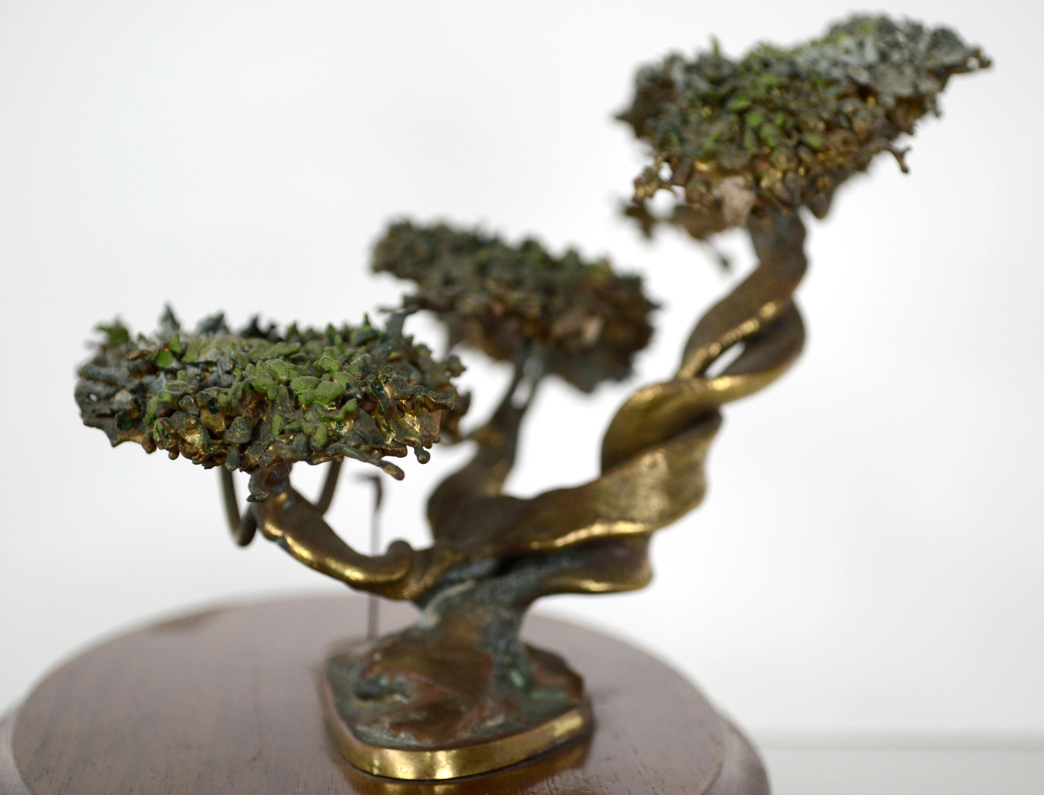 Metalwork Bronze Bonsai Tree with Golf Hole Sculpture