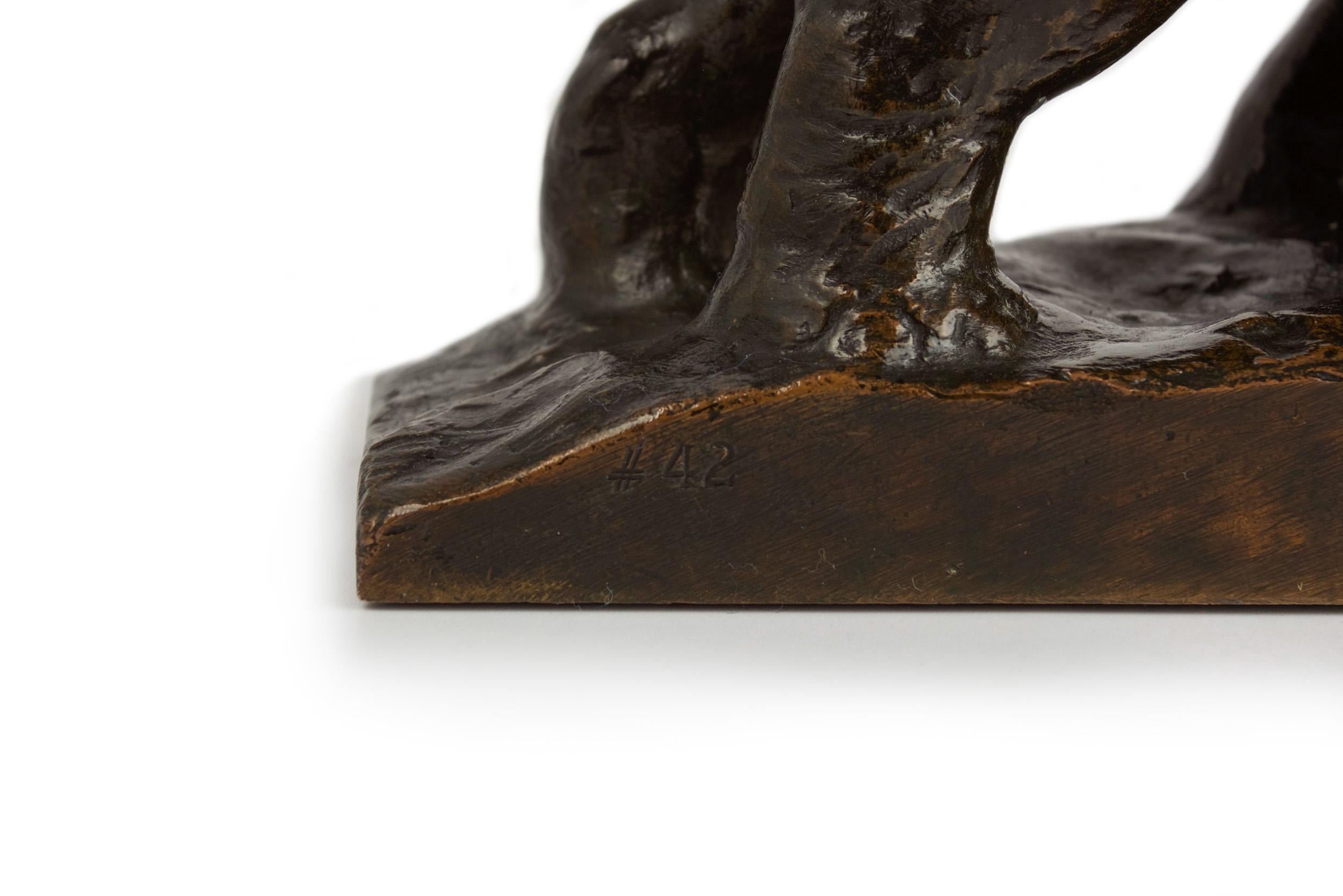 Bronze Bookend Sculpture 