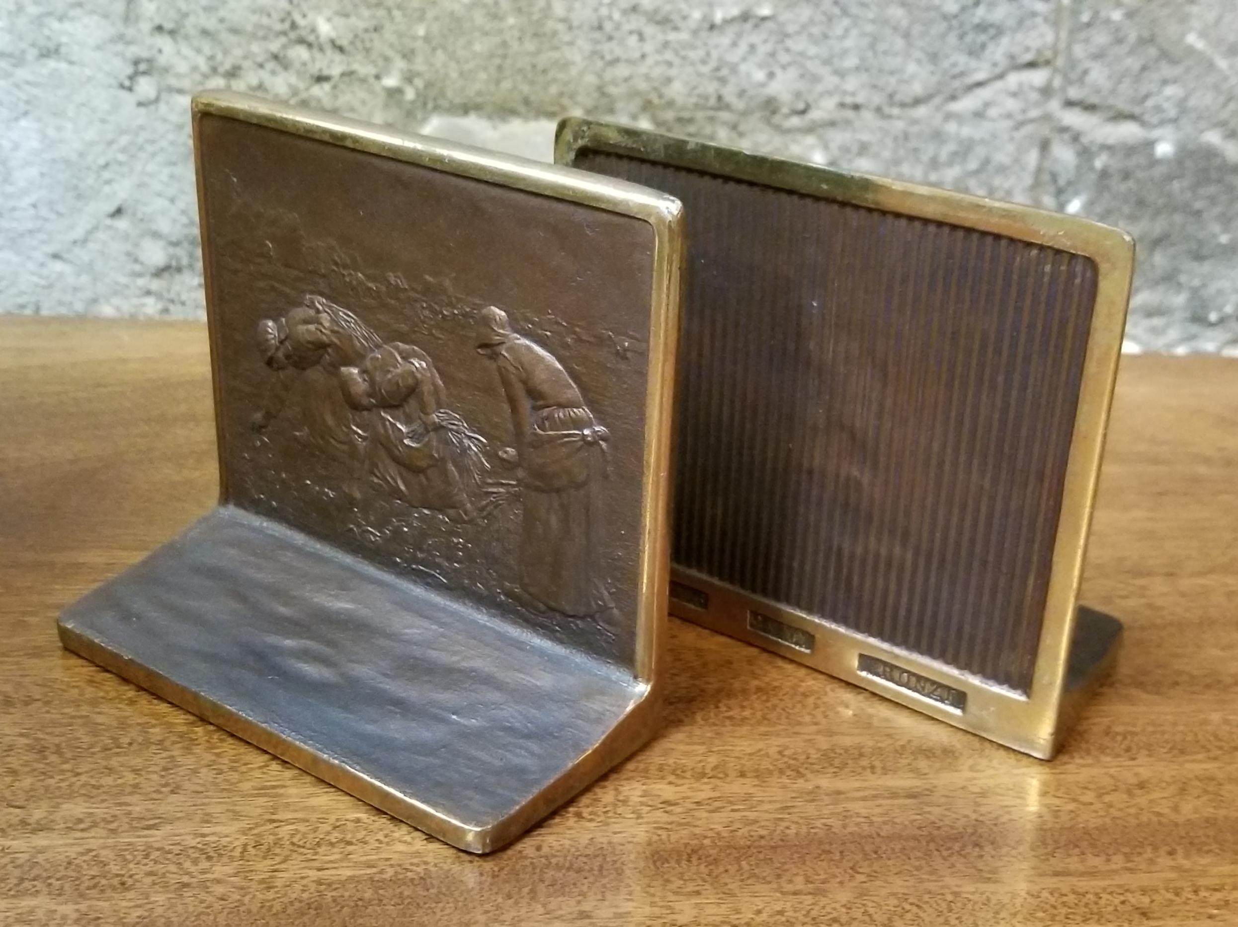 American Bronze Bookends by Judd Company For Sale