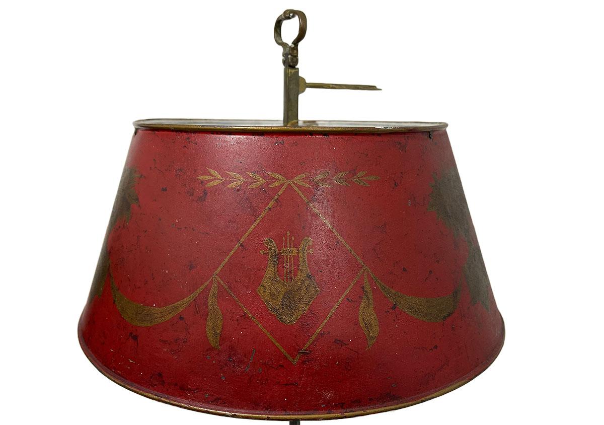Bronze-Bouillotte-Lampe, Frankreich, um 1800 im Angebot 3