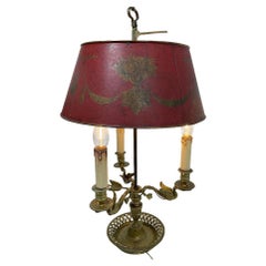 Antique Bronze Bouillotte Lamp, France, circa 1800