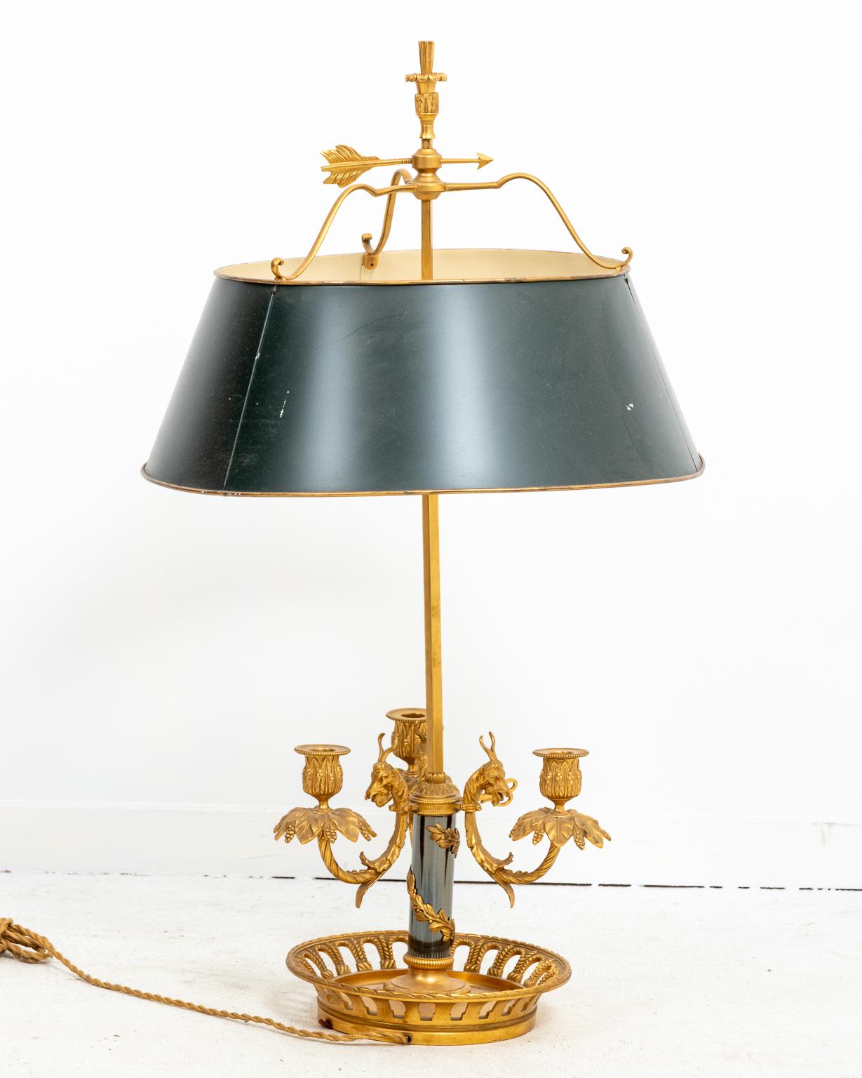 20th Century Bronze Bouillotte Table Lamp