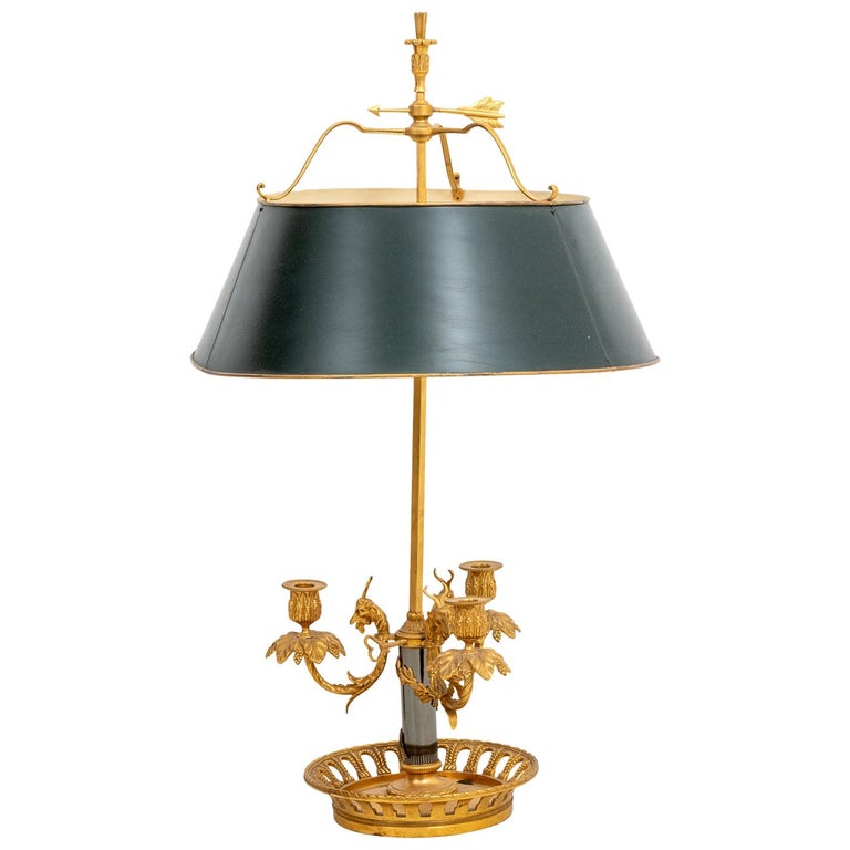Bronze Bouillotte Table Lamp For Sale
