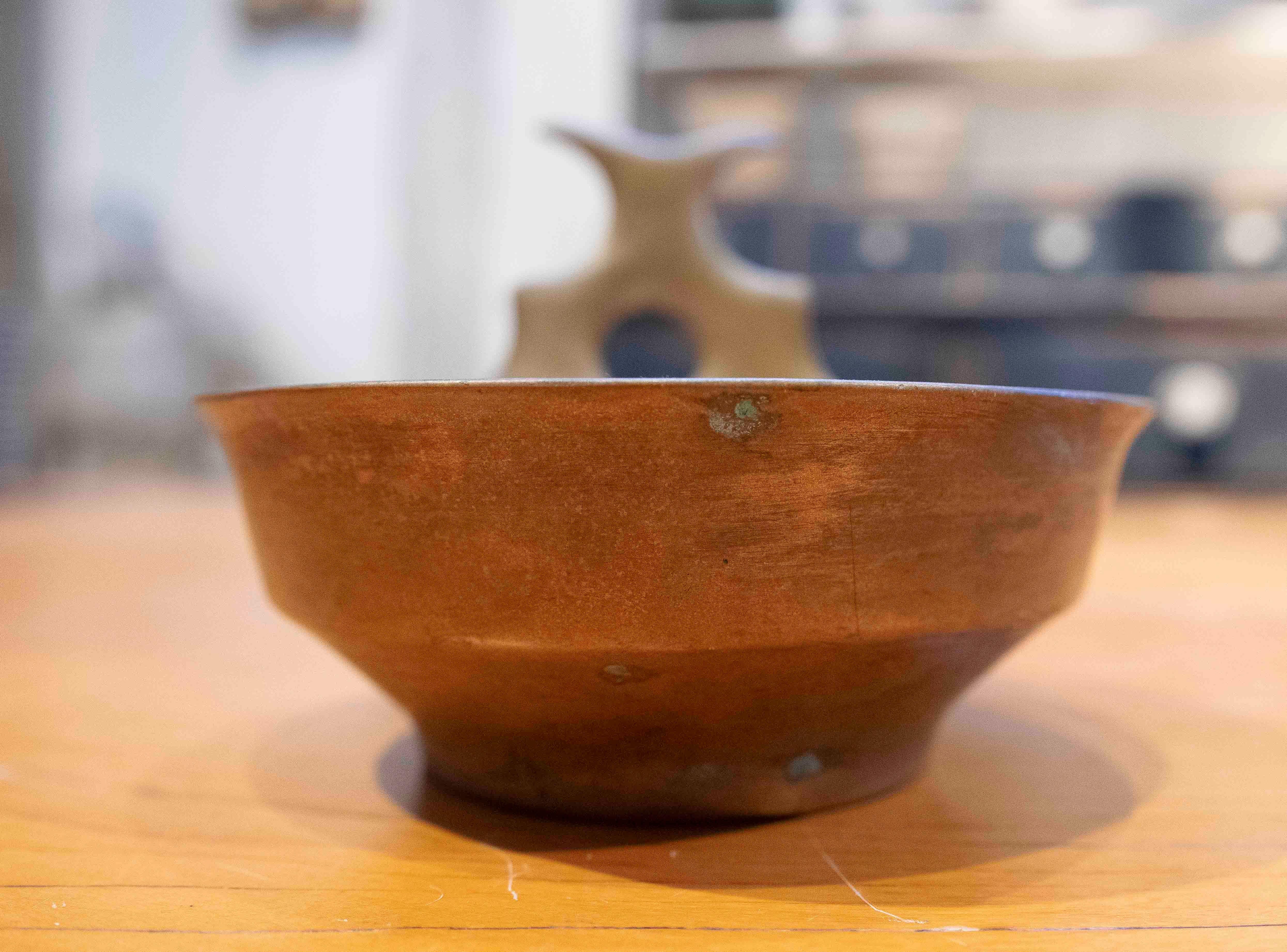 Bronze Bowl by Esa Fredigolli, Italy. Signed For Sale 8