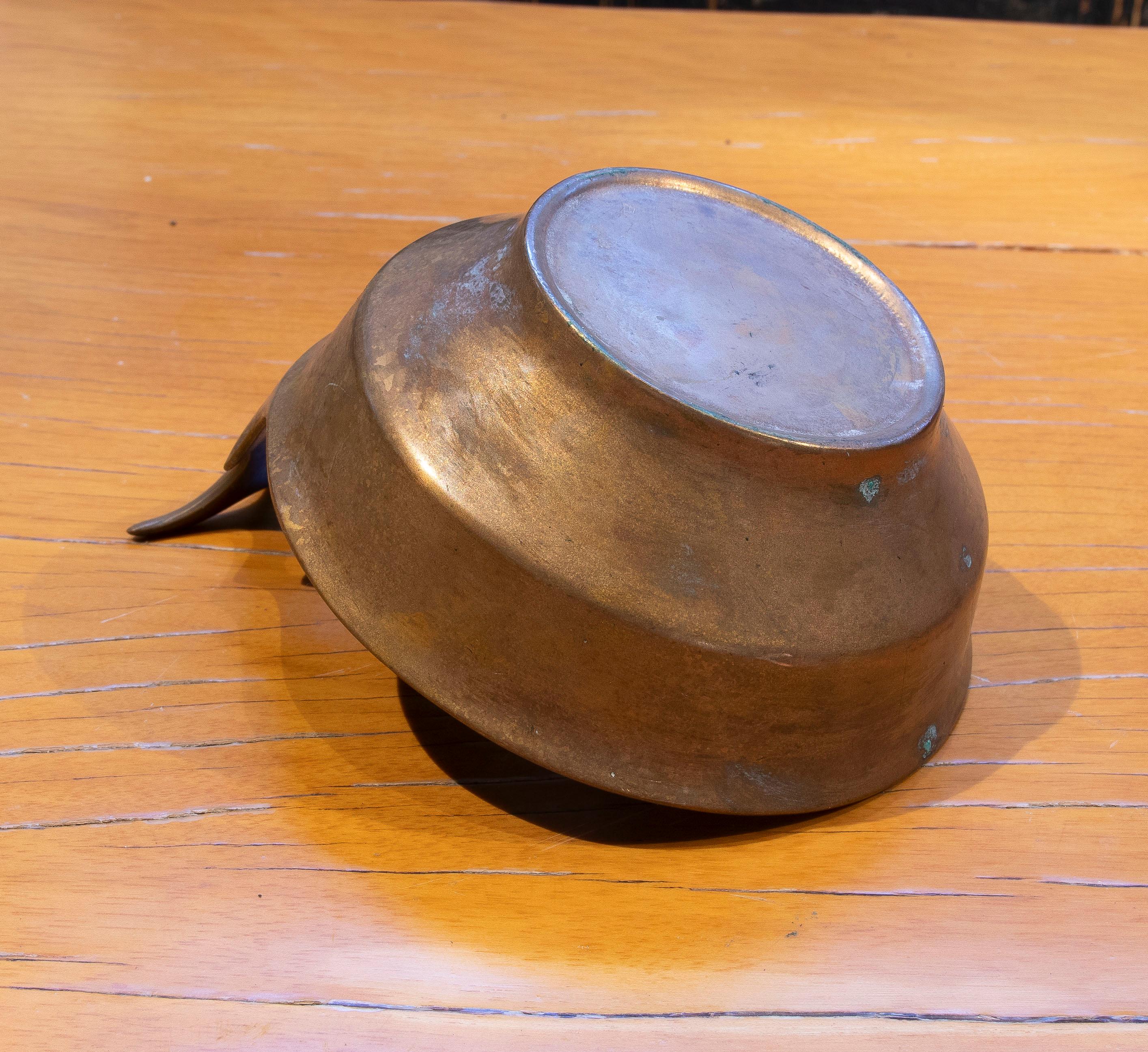 Bronze Bowl by Esa Fredigolli, Italy. Signed For Sale 5