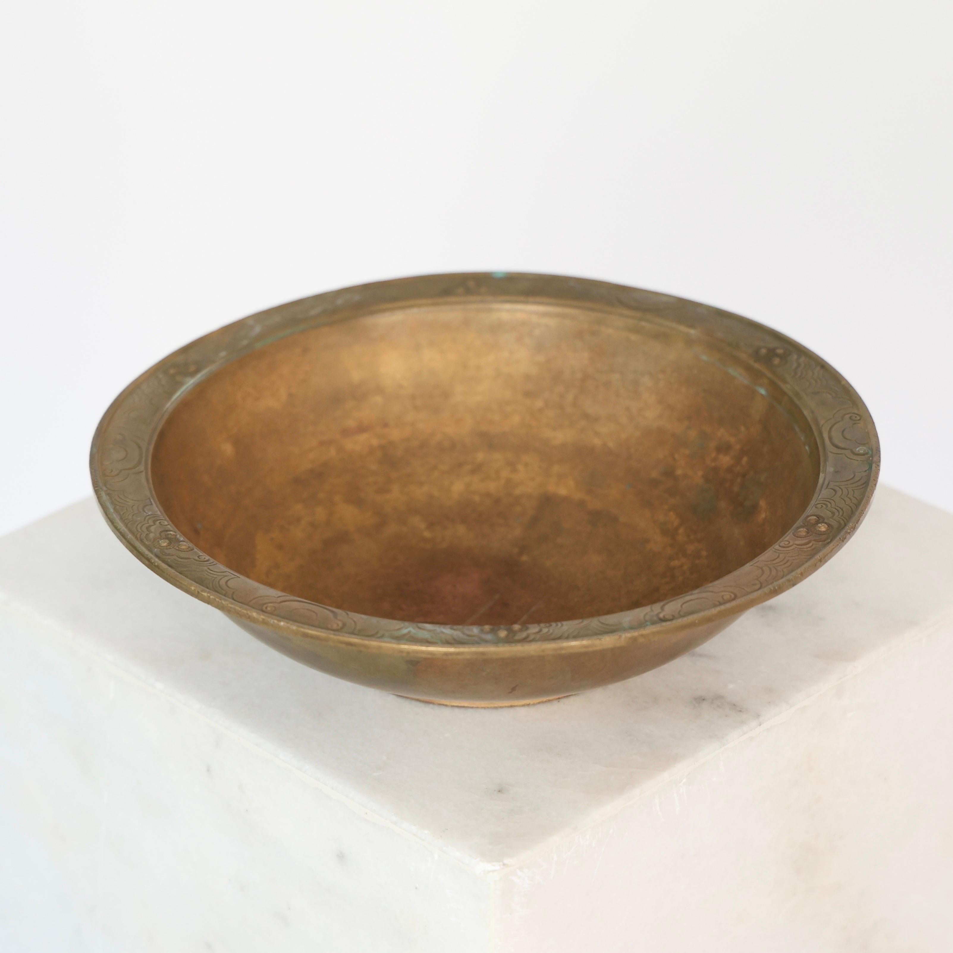 Art Deco Bronze Bowl by Just Andersen, 1920s, Denmark For Sale