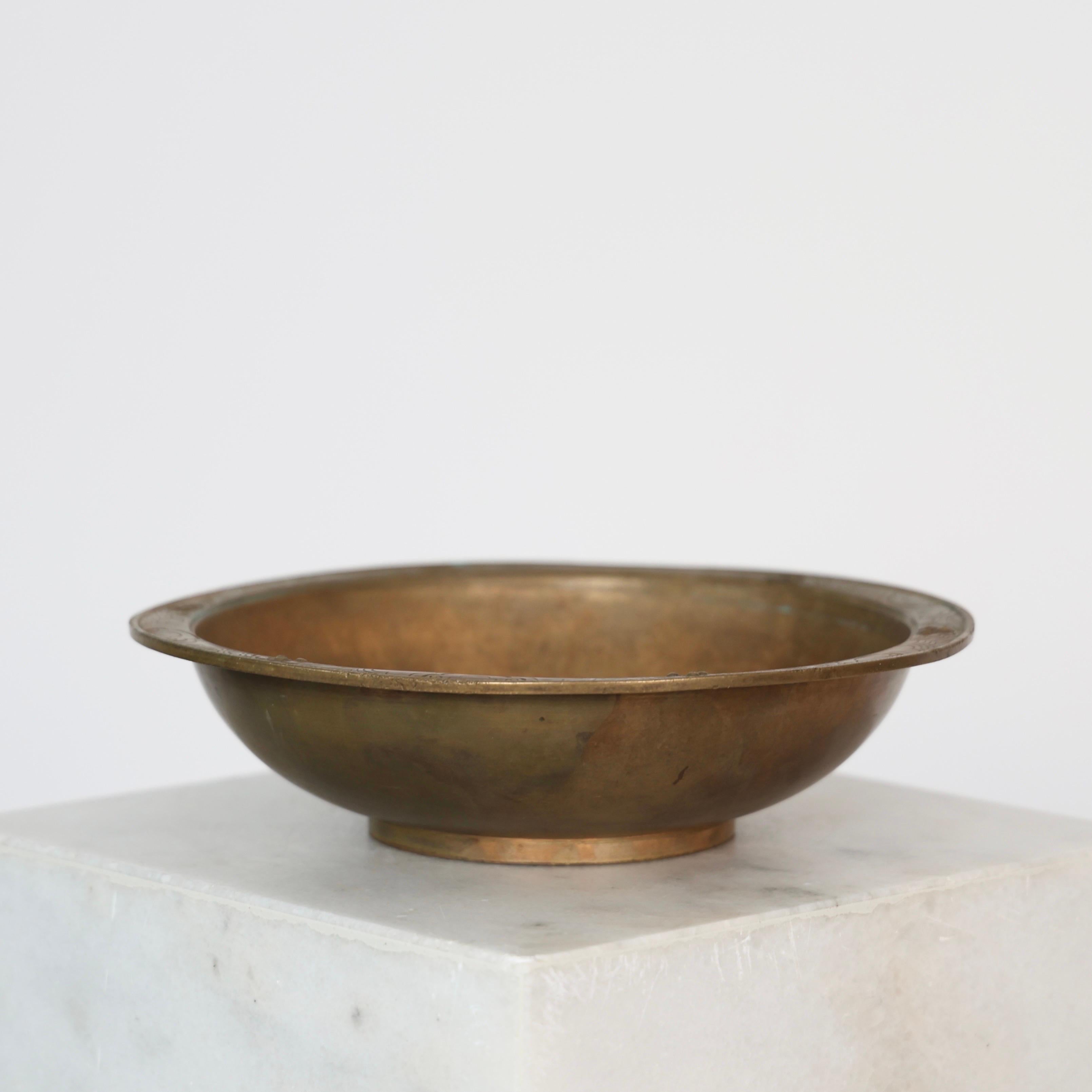 Danish Bronze Bowl by Just Andersen, 1920s, Denmark For Sale