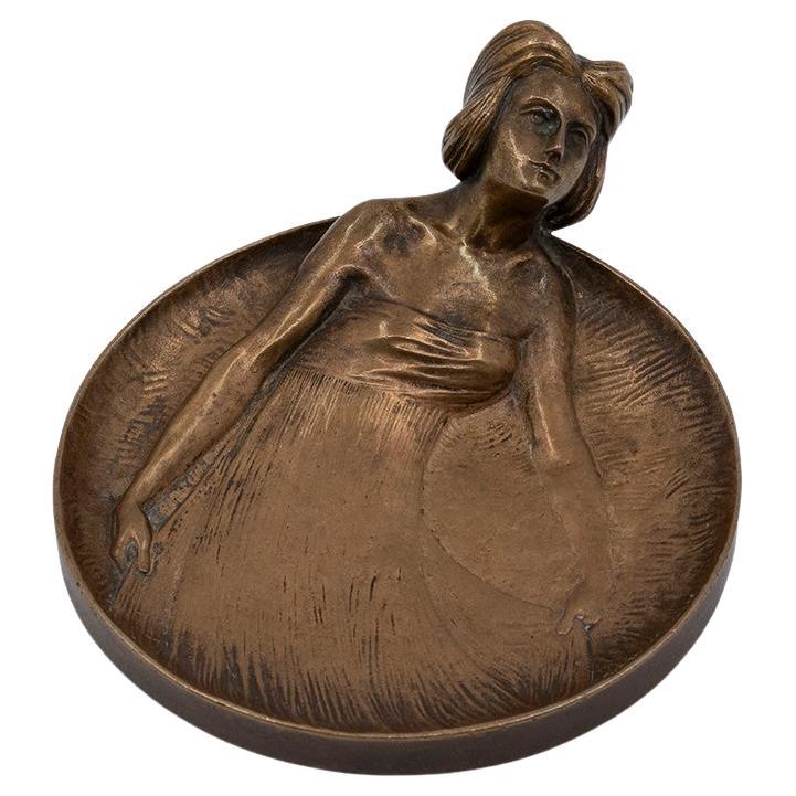 ciotola in bronzo Gustav Gurschner ca. 1900 firmato