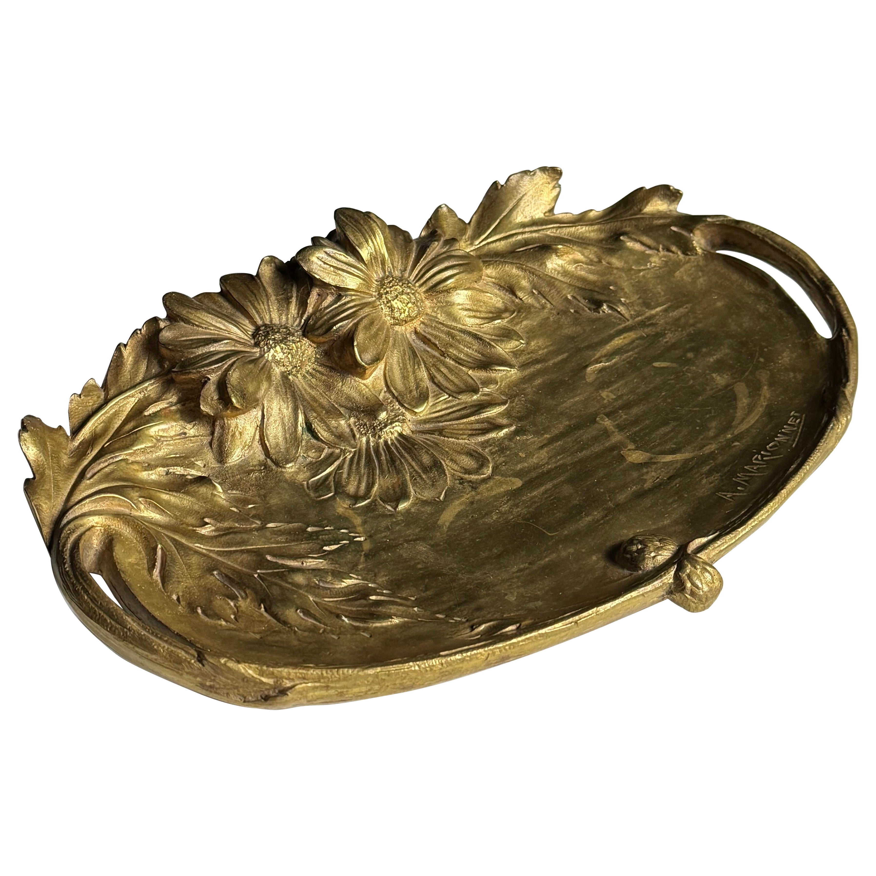 Bronze bowl signed A. Marionnet