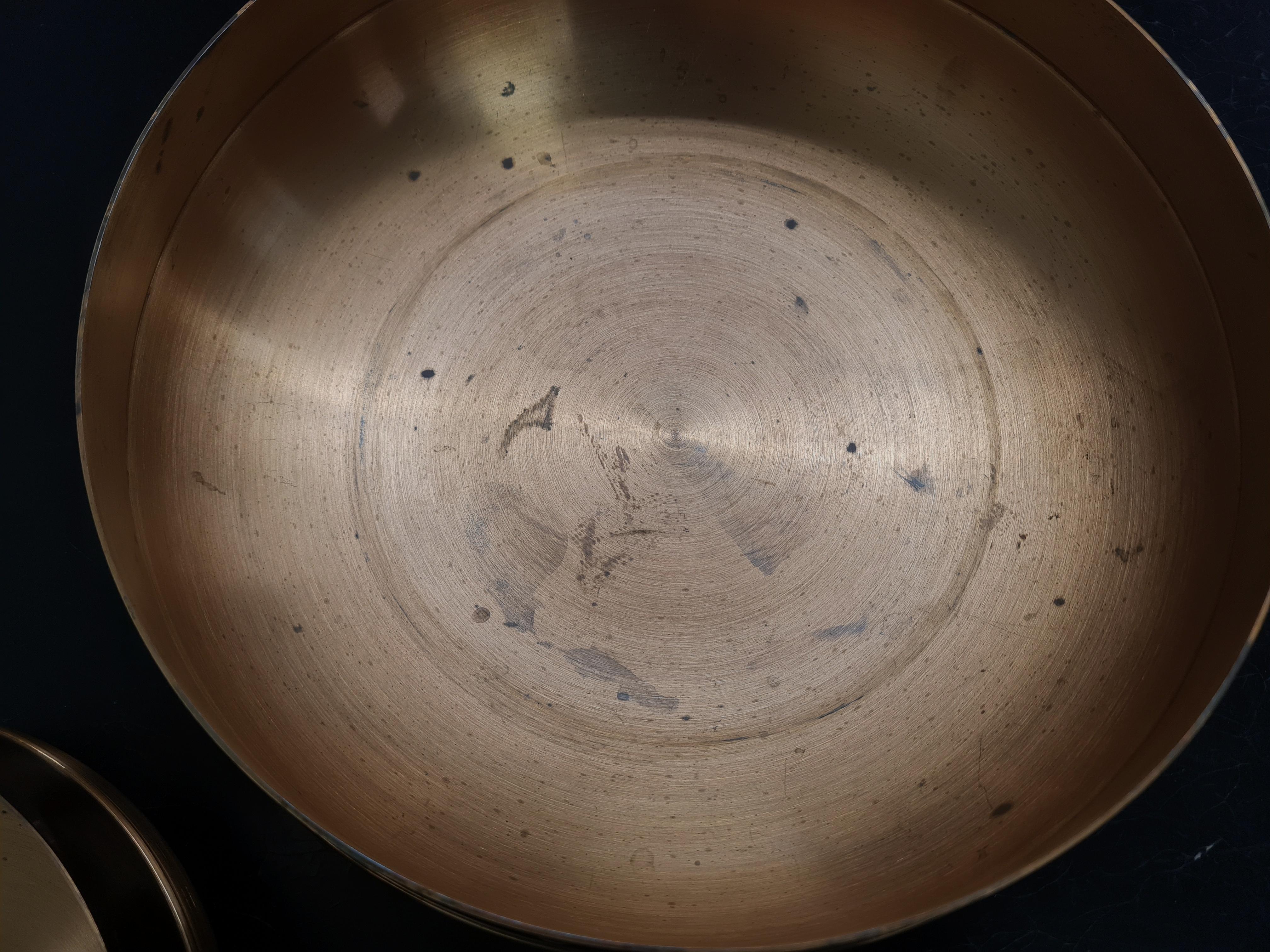 Finnish Bronze bowls by Tapio Wirkkala Models 446-448 For Sale