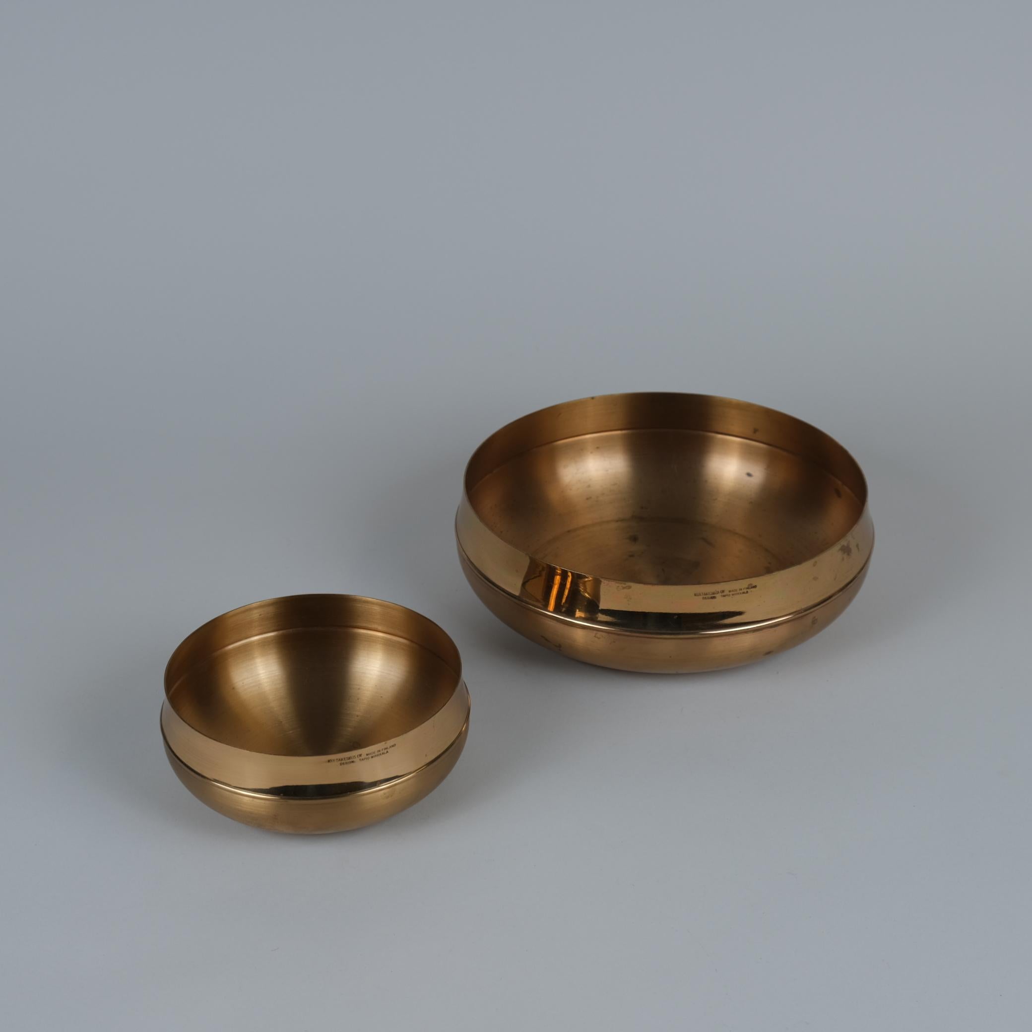 Scandinavo moderno Ciotole in bronzo di Tapio Wirkkala Modelli 446-448, Kultakeskus anni '70 in vendita