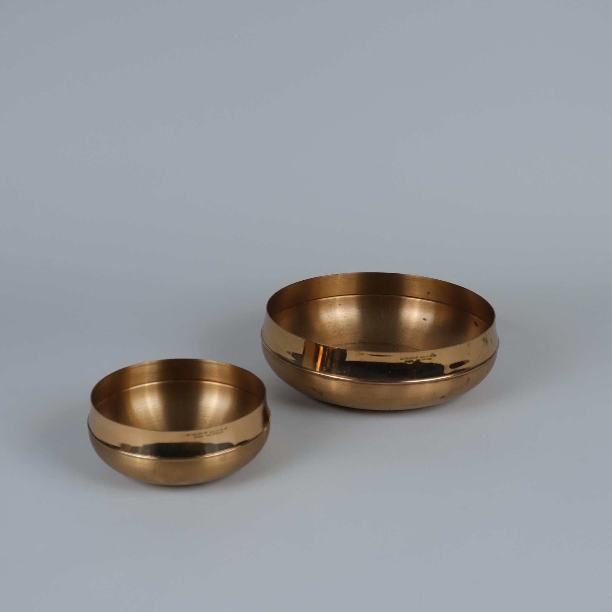 Ciotole in bronzo di Tapio Wirkkala Modelli 446-448, Kultakeskus anni '70 in vendita 1