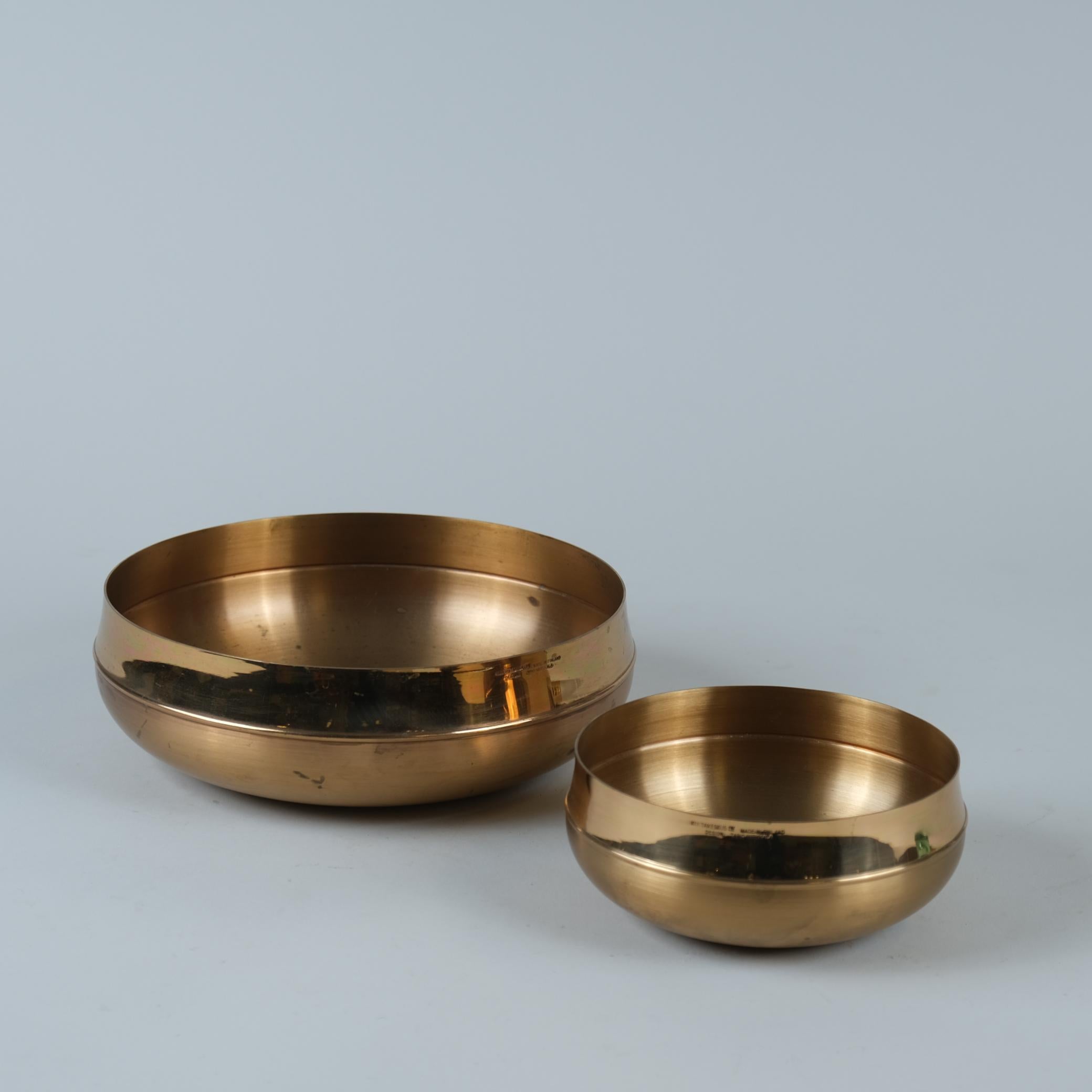 Ciotole in bronzo di Tapio Wirkkala Modelli 446-448, Kultakeskus anni '70 in vendita 2